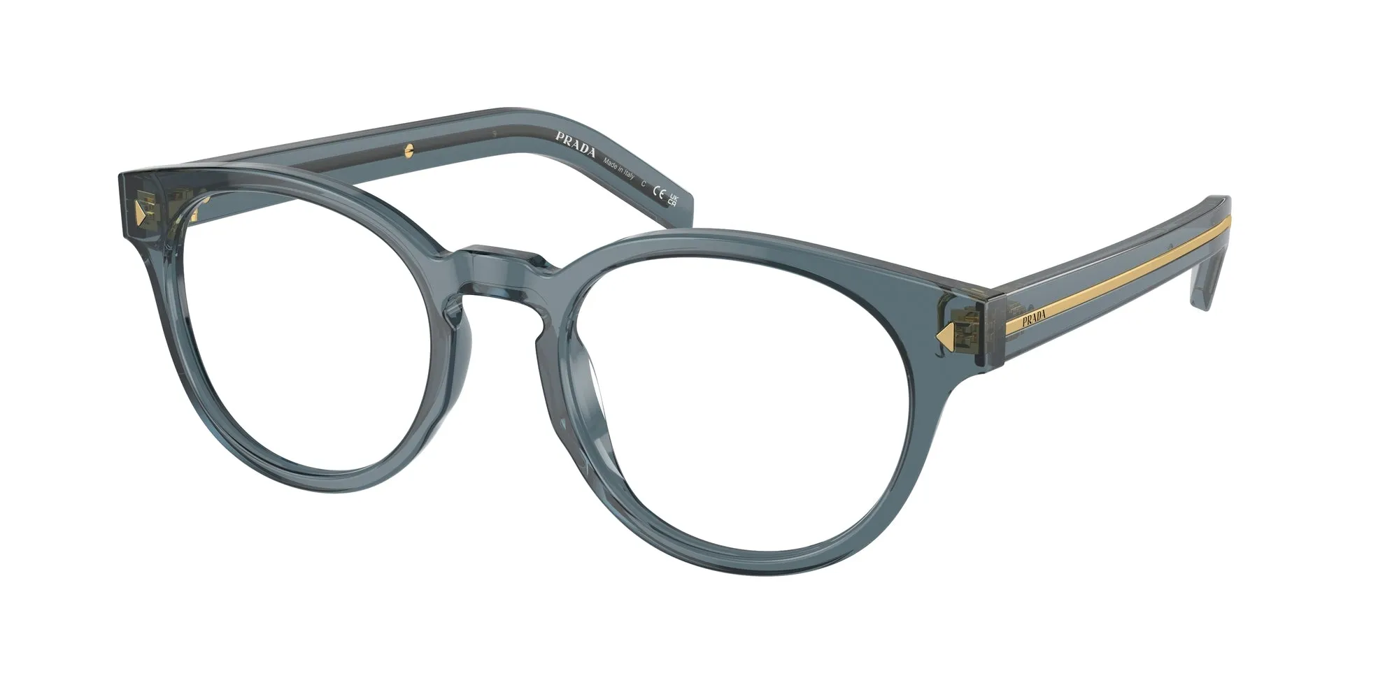 Prada PR A14V 17T1O1 Montature da vista Acetato Blu Pantos Normale - immagine 1