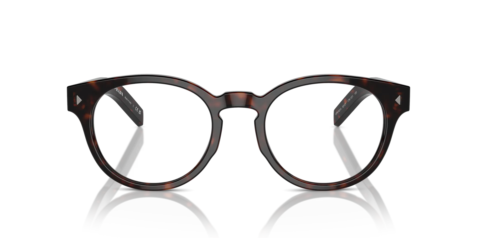 Prada PR A14V 17N1O1 Montature da vista Acetato Tartaruga Pantos Normale - immagine 3