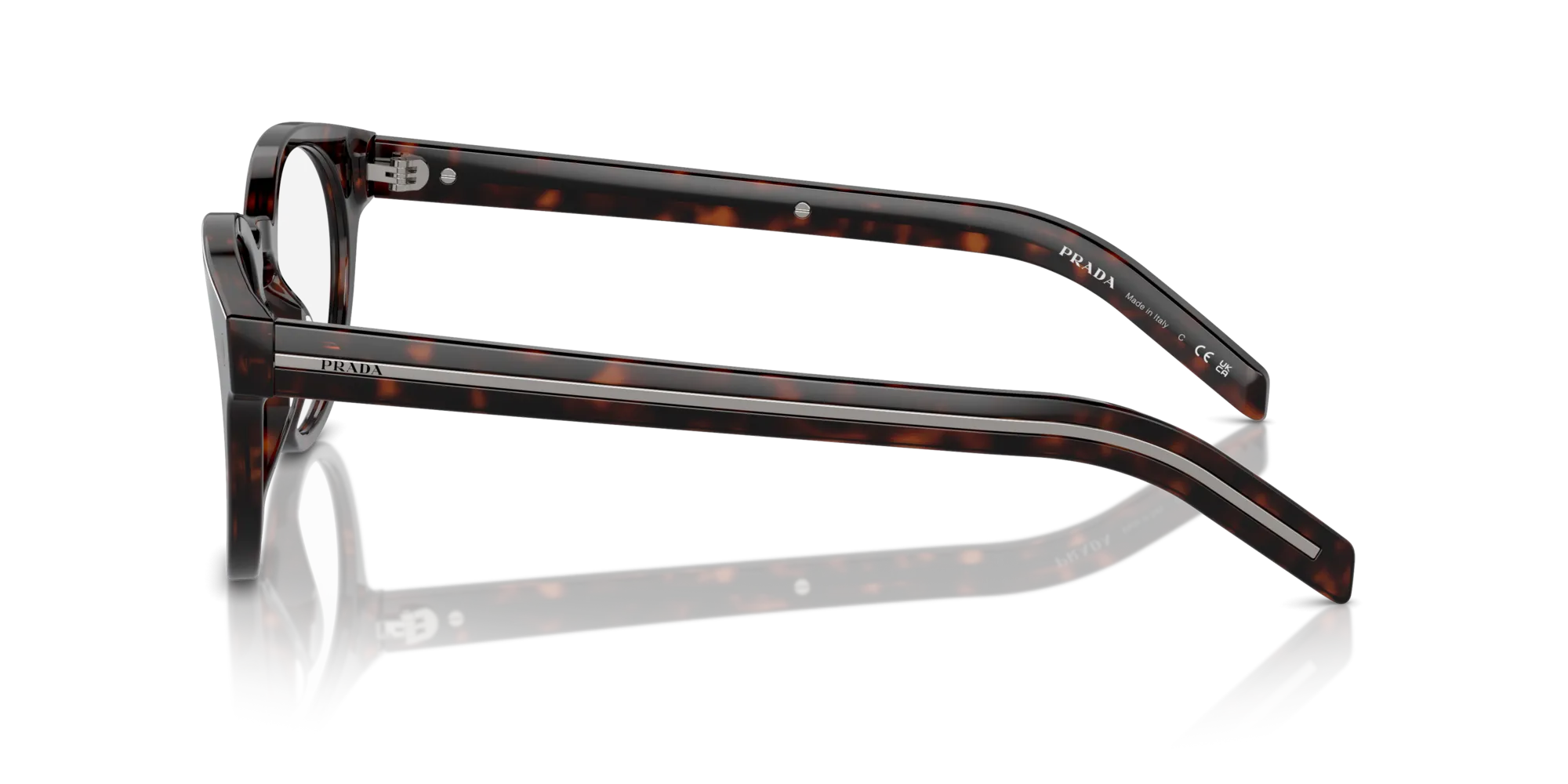 Prada PR A14V 17N1O1 Montature da vista Acetato Tartaruga Pantos Normale - immagine 4