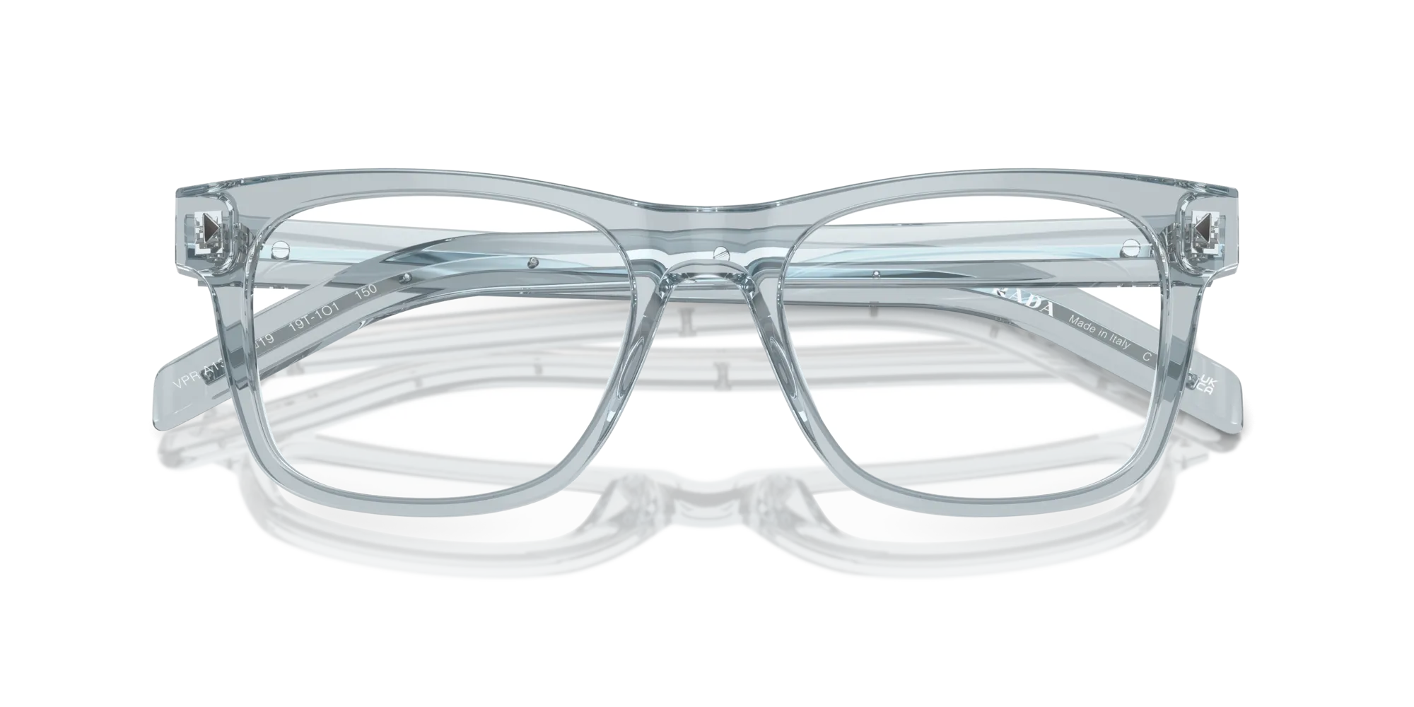 Prada PR A13V 19T1O1 Montature da vista Acetato Blu Pillow Normale - immagine 2