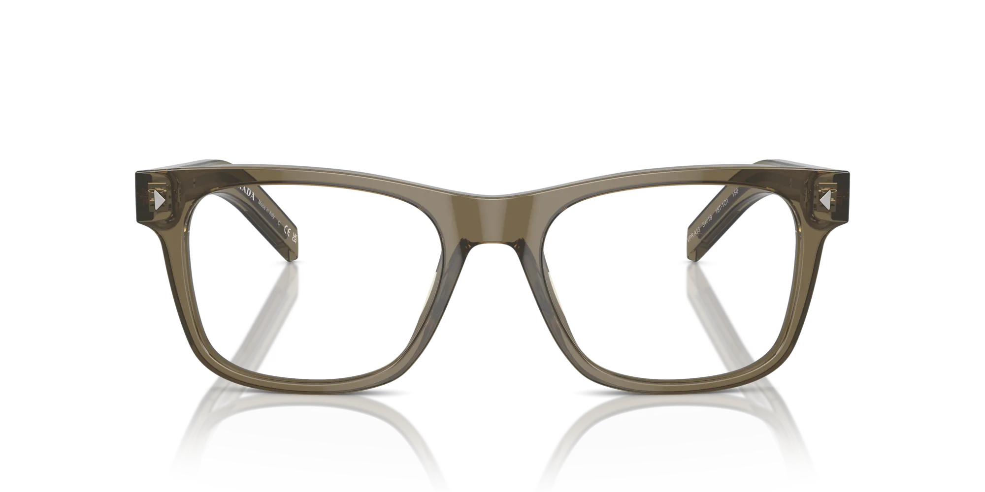 Prada PR A13V 18T1O1 Montature da vista Acetato Marrone Pillow Normale - immagine 3