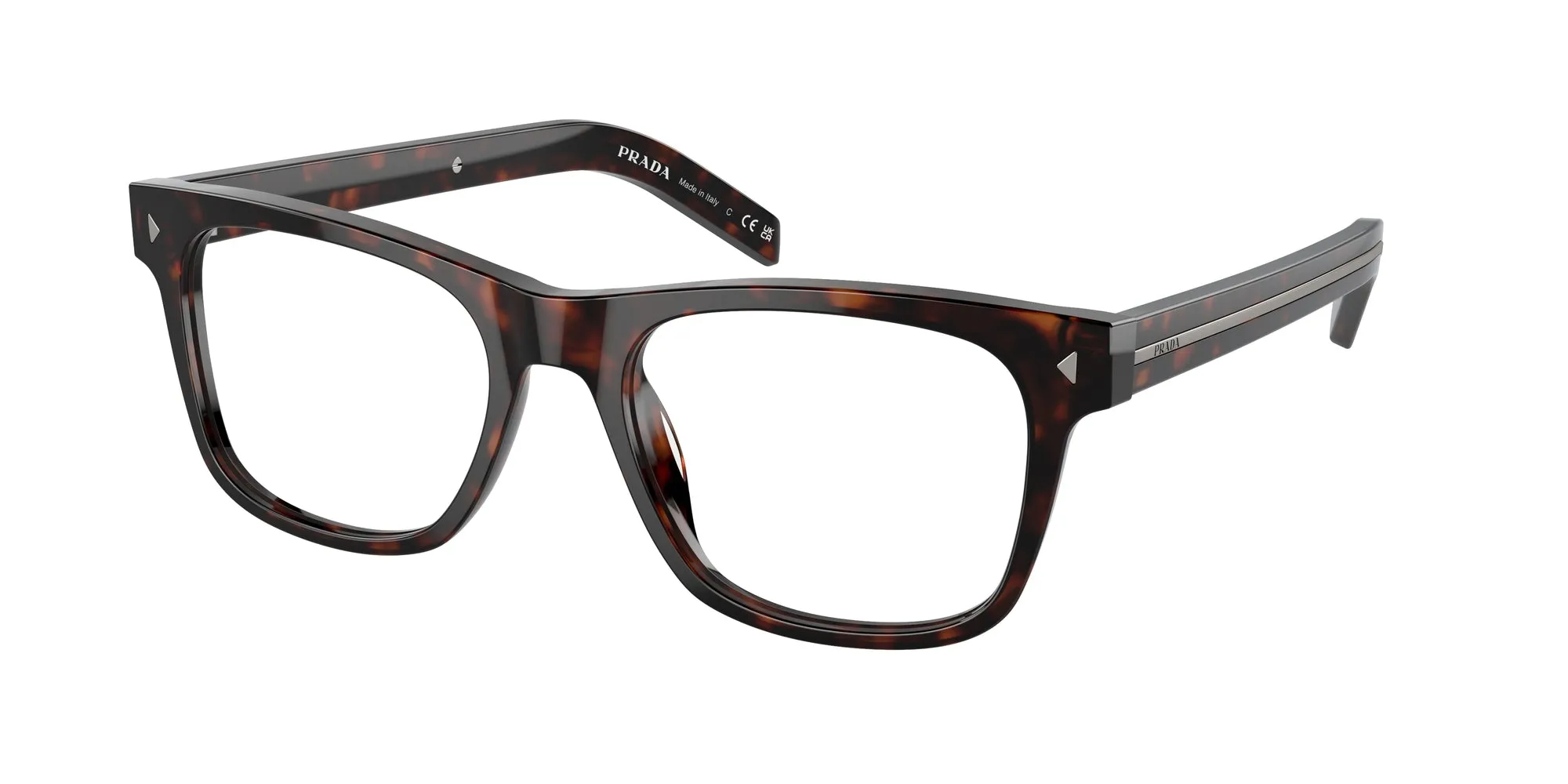 Prada PR A13V 17N1O1 Montature da vista Acetato Tartaruga Pillow Normale - immagine 1