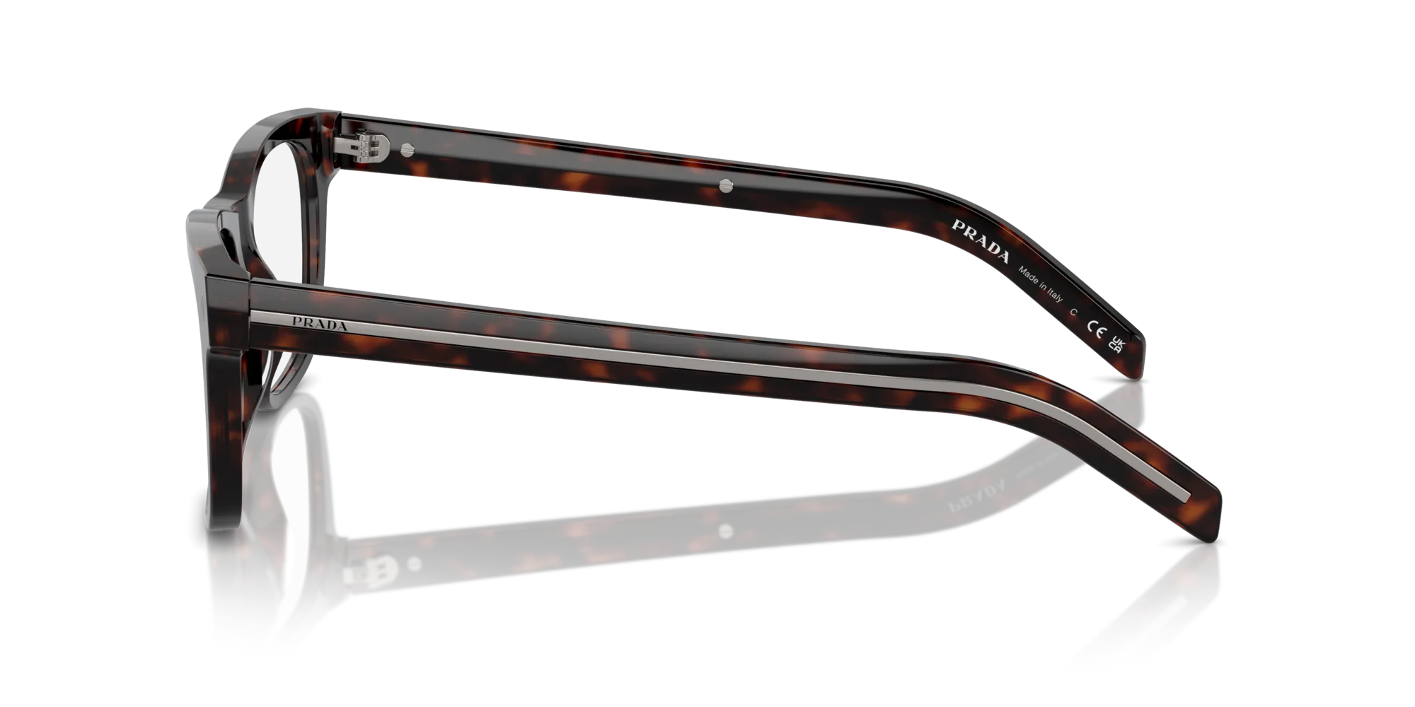 Prada PR A13V 17N1O1 Montature da vista Acetato Tartaruga Pillow Normale - immagine 4