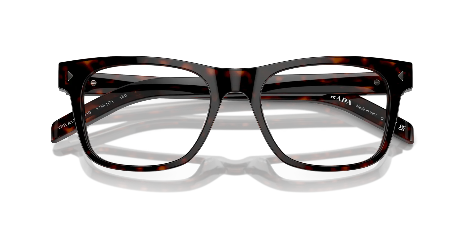 Prada PR A13V 17N1O1 Montature da vista Acetato Tartaruga Pillow Normale - immagine 2