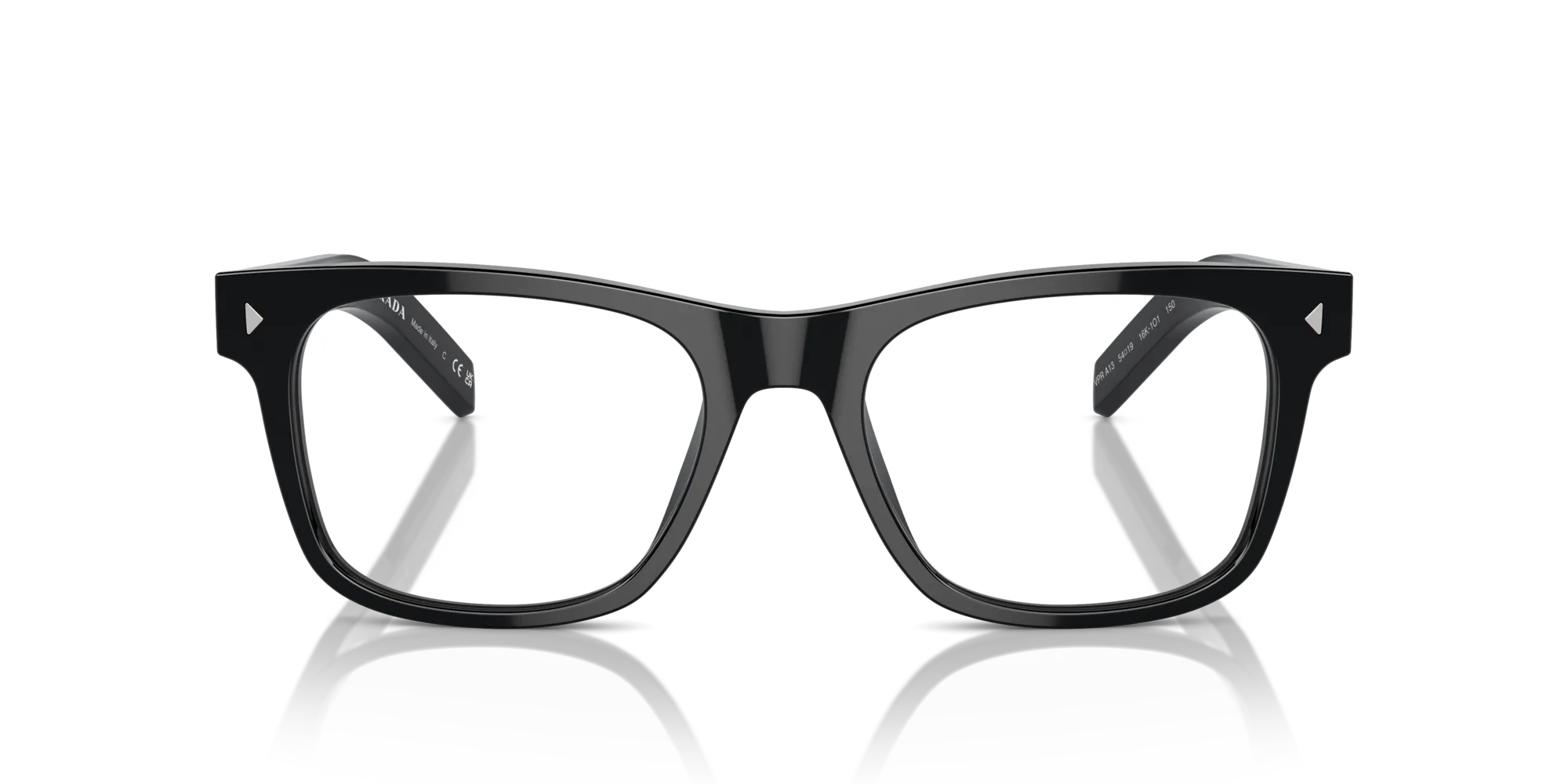 Prada PR A13V 16K1O1 Montature da vista Acetato Nero Pillow Normale - immagine 3