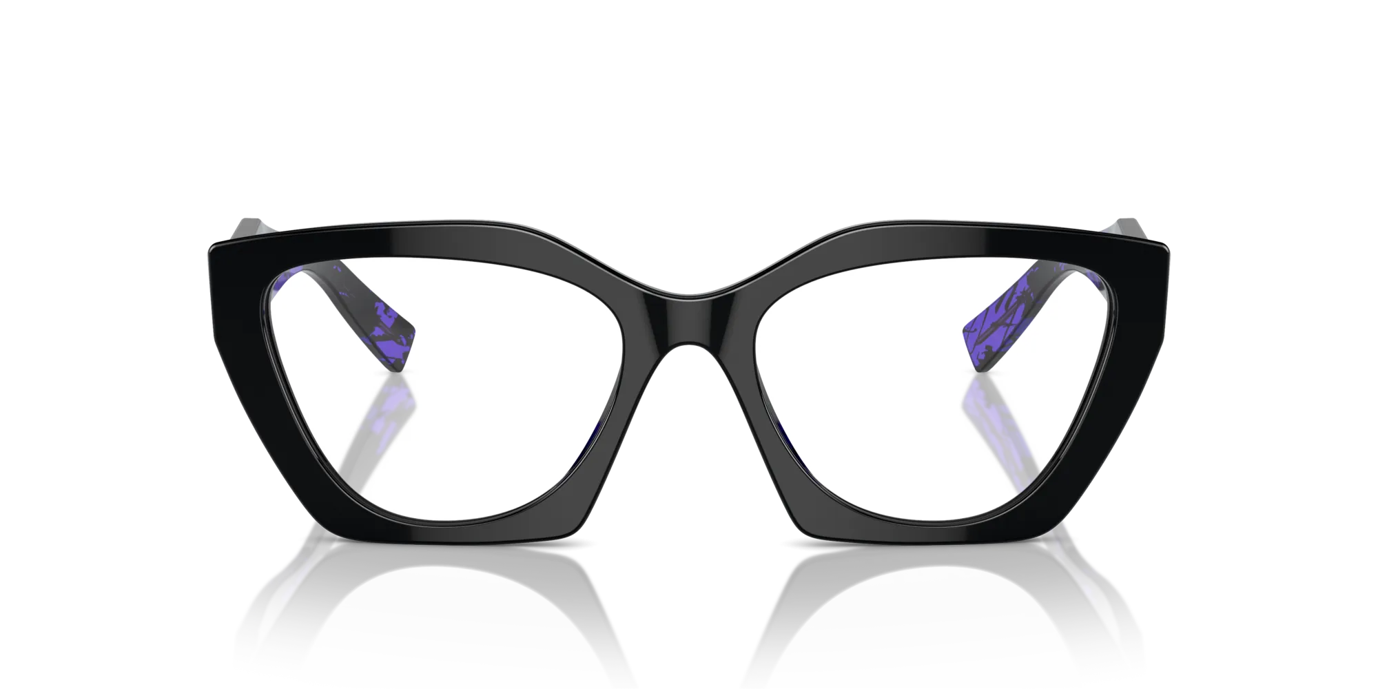 Prada PR 09YV 19S1O1 Montature da vista Acetato Nero Geometrica Normale - immagine 3