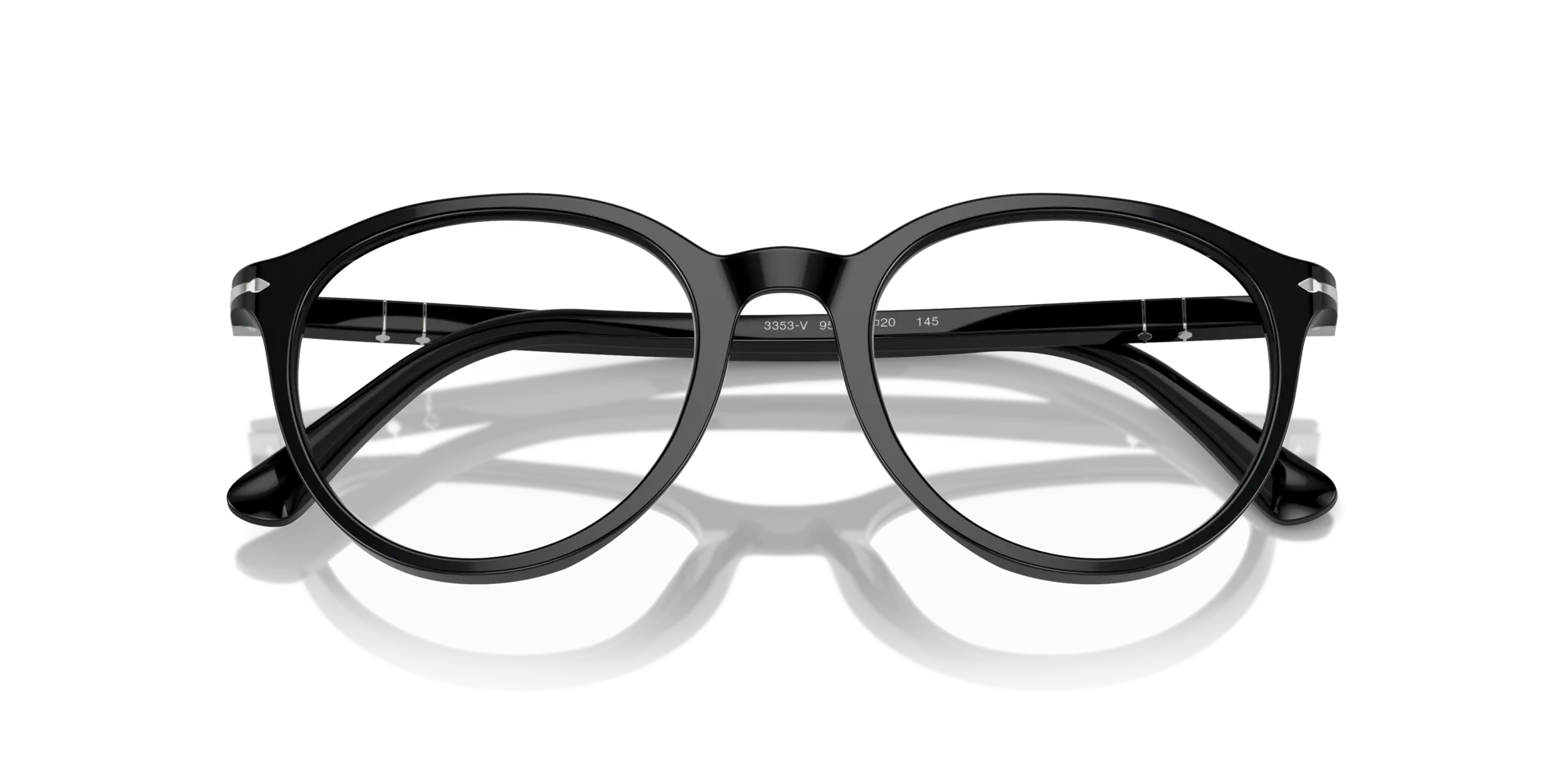 Persol PO3353V 95 Montature da vista Acetato Nero Trasparente Pantos Normale - immagine 2