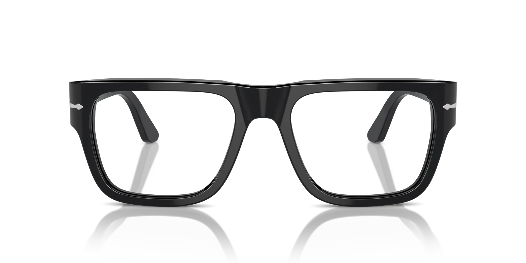 Persol PO3348V 95 Montature da vista Acetato Nero Trasparente Squadrata Normale - immagine 3