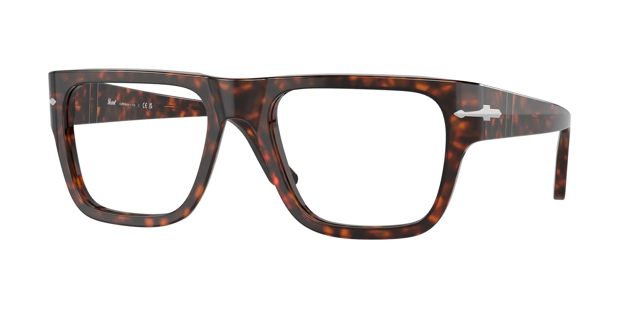 Persol PO3348V 24 Montature da vista Acetato Tartaruga Trasparente Squadrata Normale - immagine 1