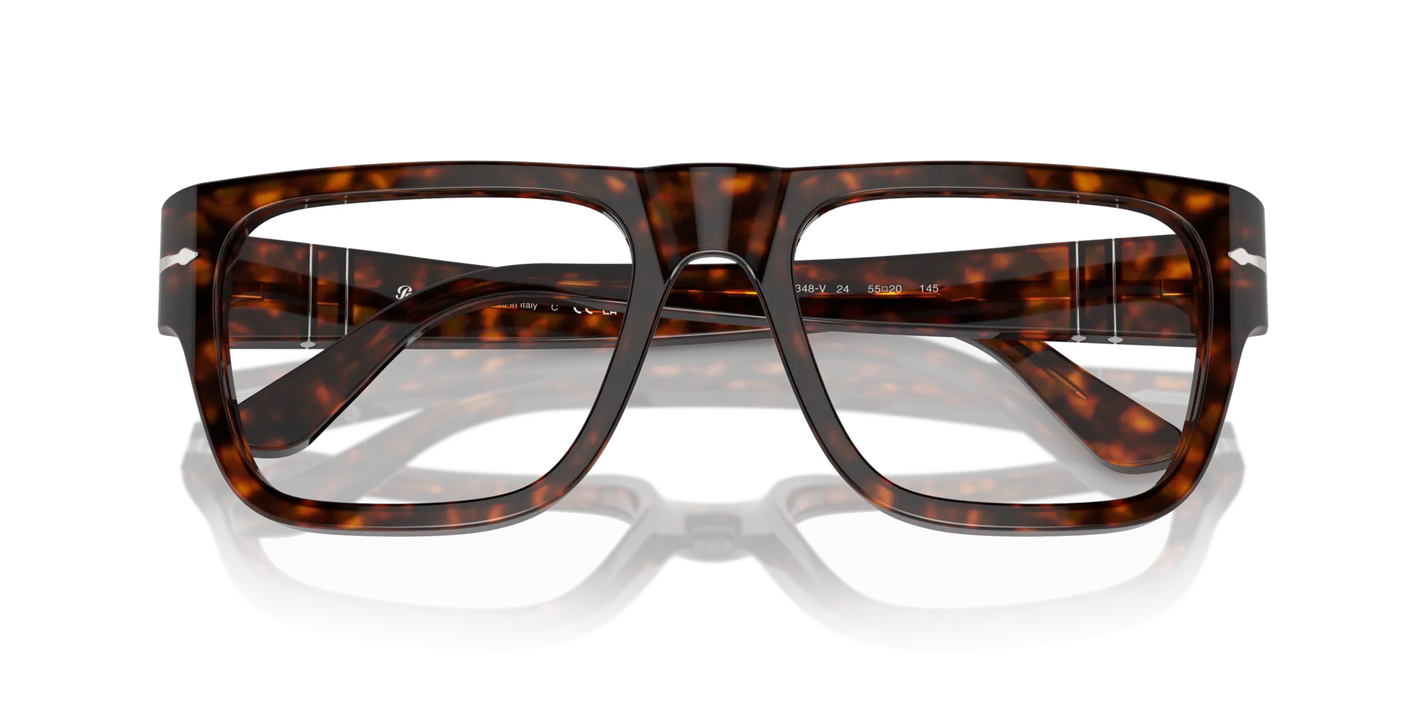 Persol PO3348V 24 Montature da vista Acetato Tartaruga Trasparente Squadrata Normale - immagine 2
