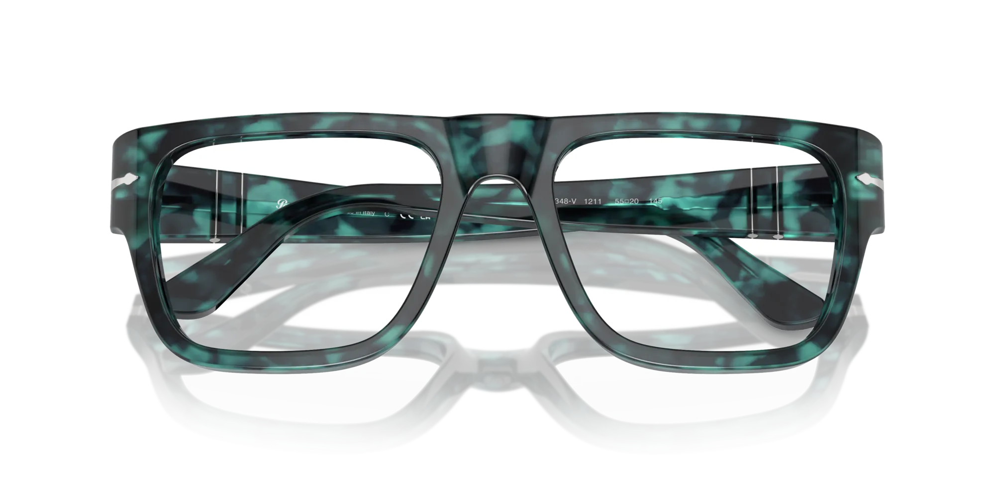 Persol PO3348V 1211 Montature da vista Acetato Blu Trasparente Squadrata Normale - immagine 2