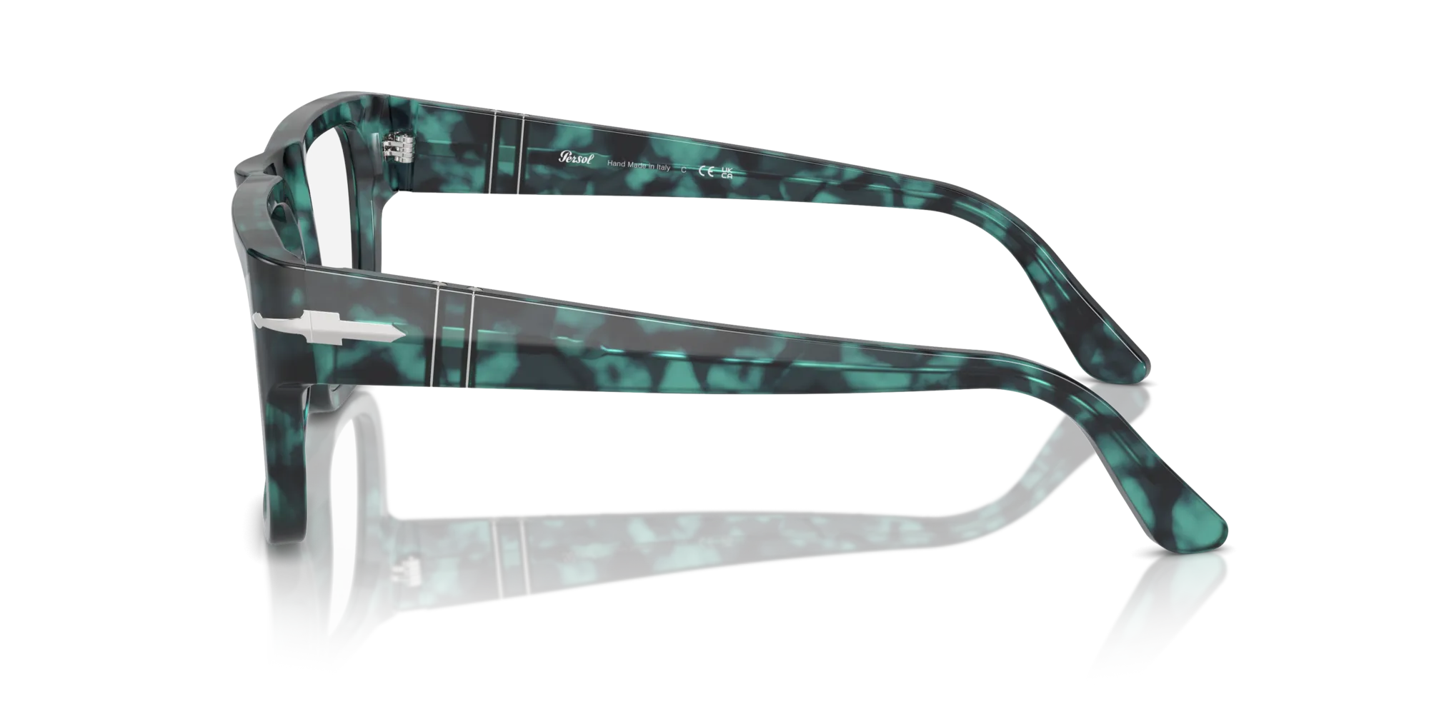 Persol PO3348V 1211 Montature da vista Acetato Blu Trasparente Squadrata Normale - immagine 4