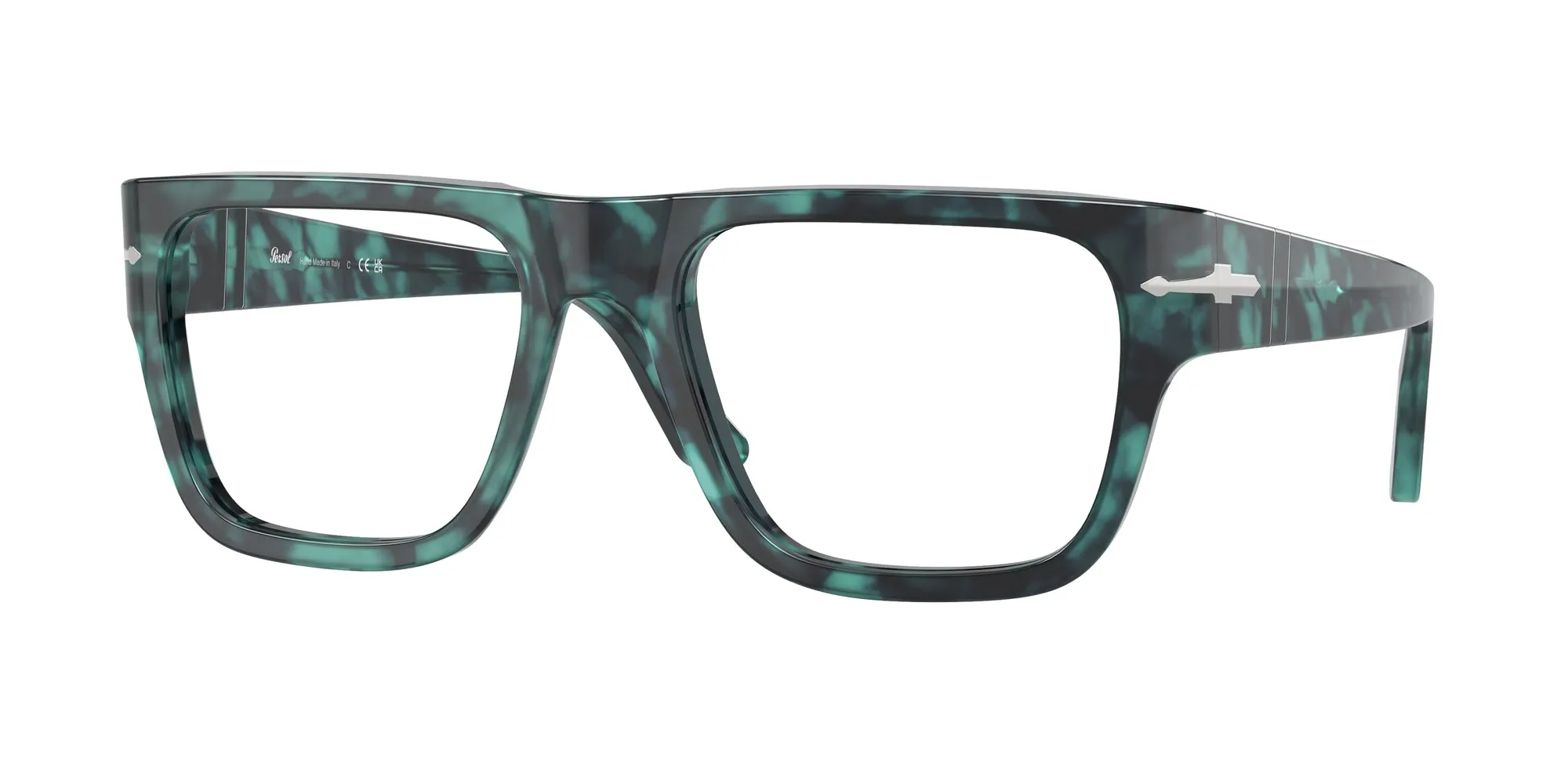 Persol PO3348V 1211 Montature da vista Acetato Blu Trasparente Squadrata Normale - immagine 1