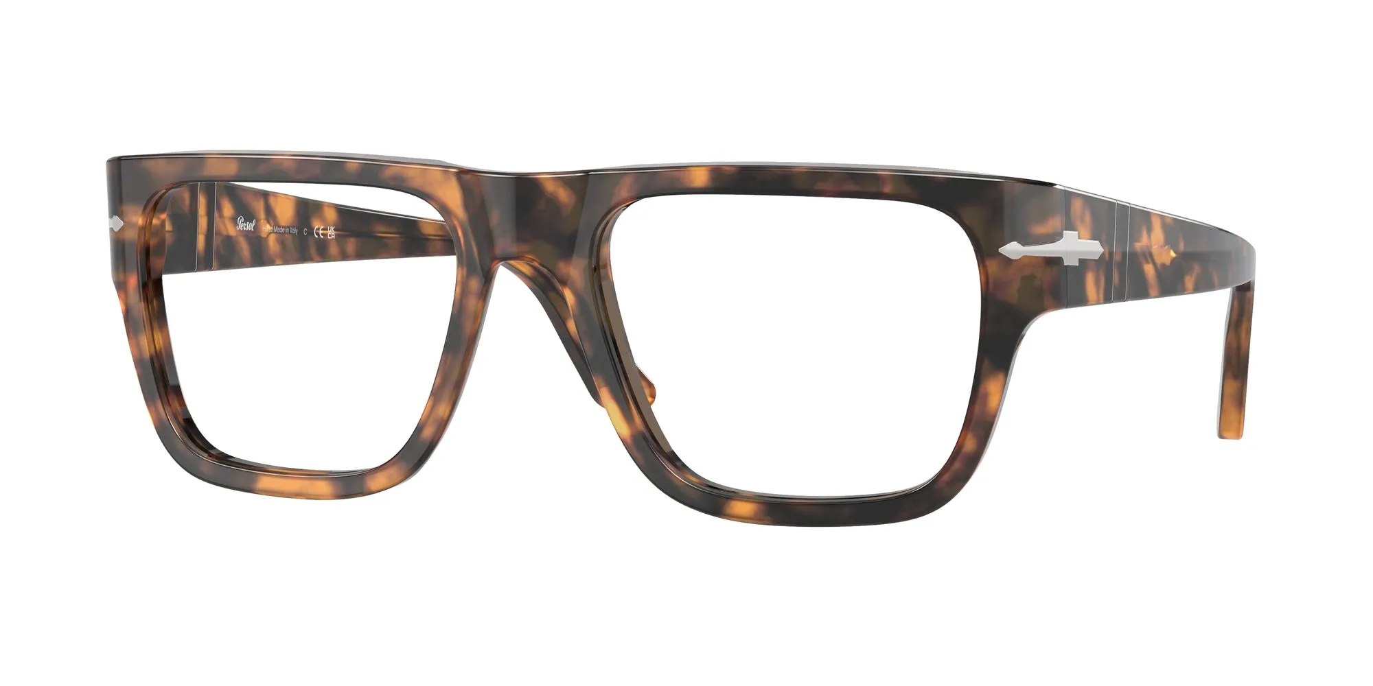 Persol PO3348V 1210 Montature da vista Acetato Marrone Trasparente Squadrata Normale - immagine 1