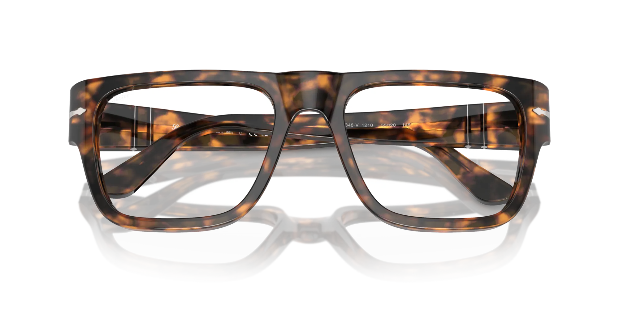 Persol PO3348V 1210 Montature da vista Acetato Marrone Trasparente Squadrata Normale - immagine 2