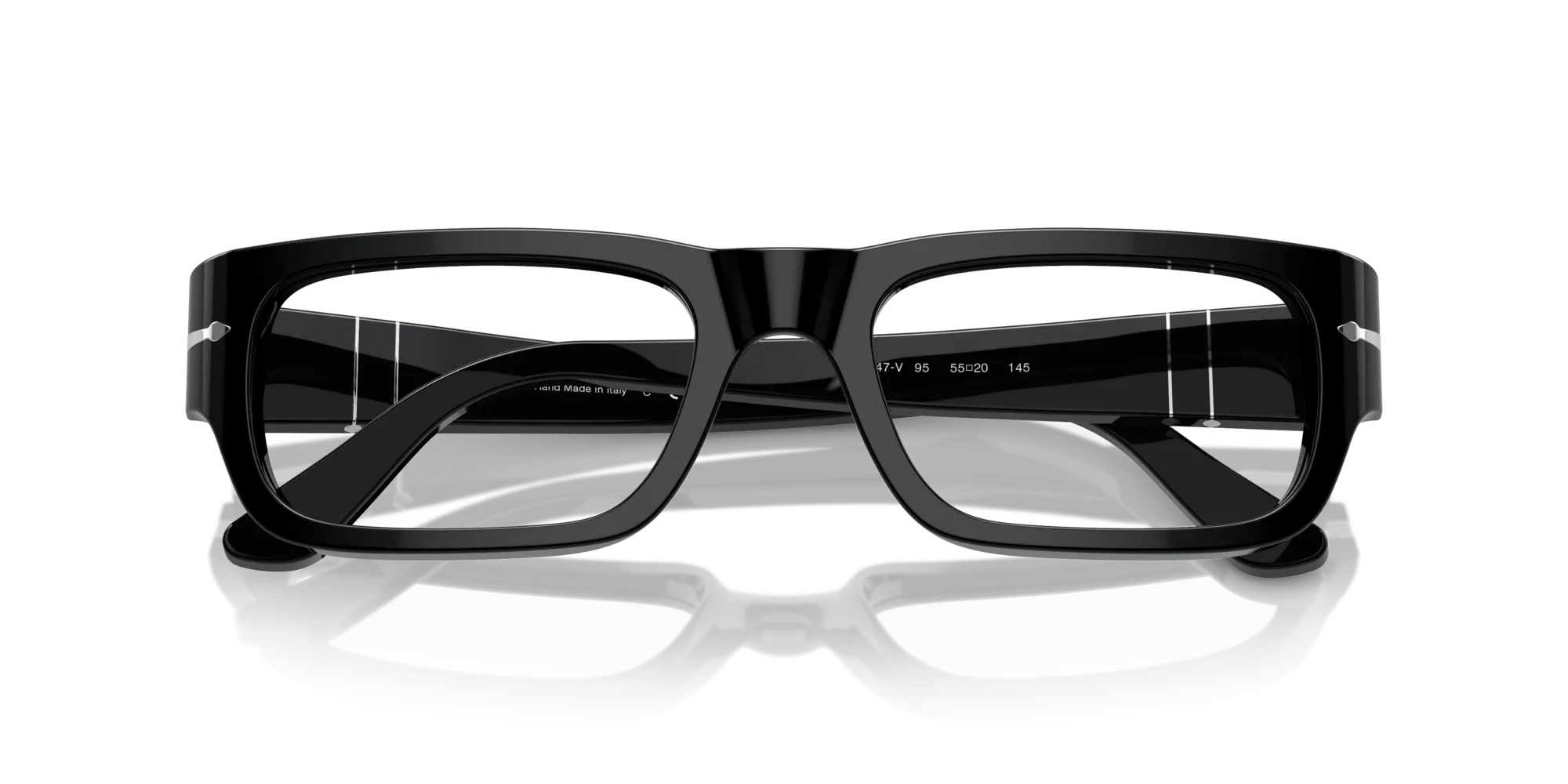 Persol PO3347V 95 Montature da vista Acetato Nero Trasparente Squadrata Normale - immagine 2