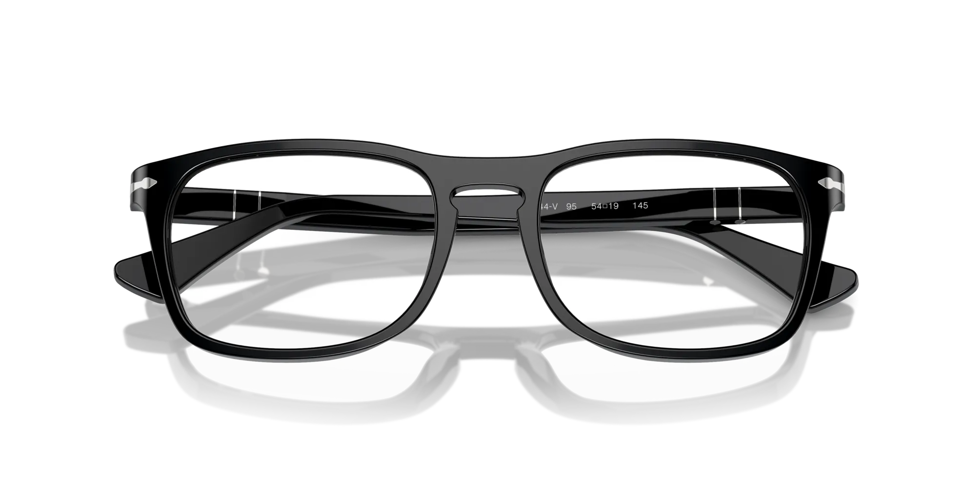 Persol PO3344V 95 Montature da vista Acetato Nero Trasparente Pillow Normale - immagine 2