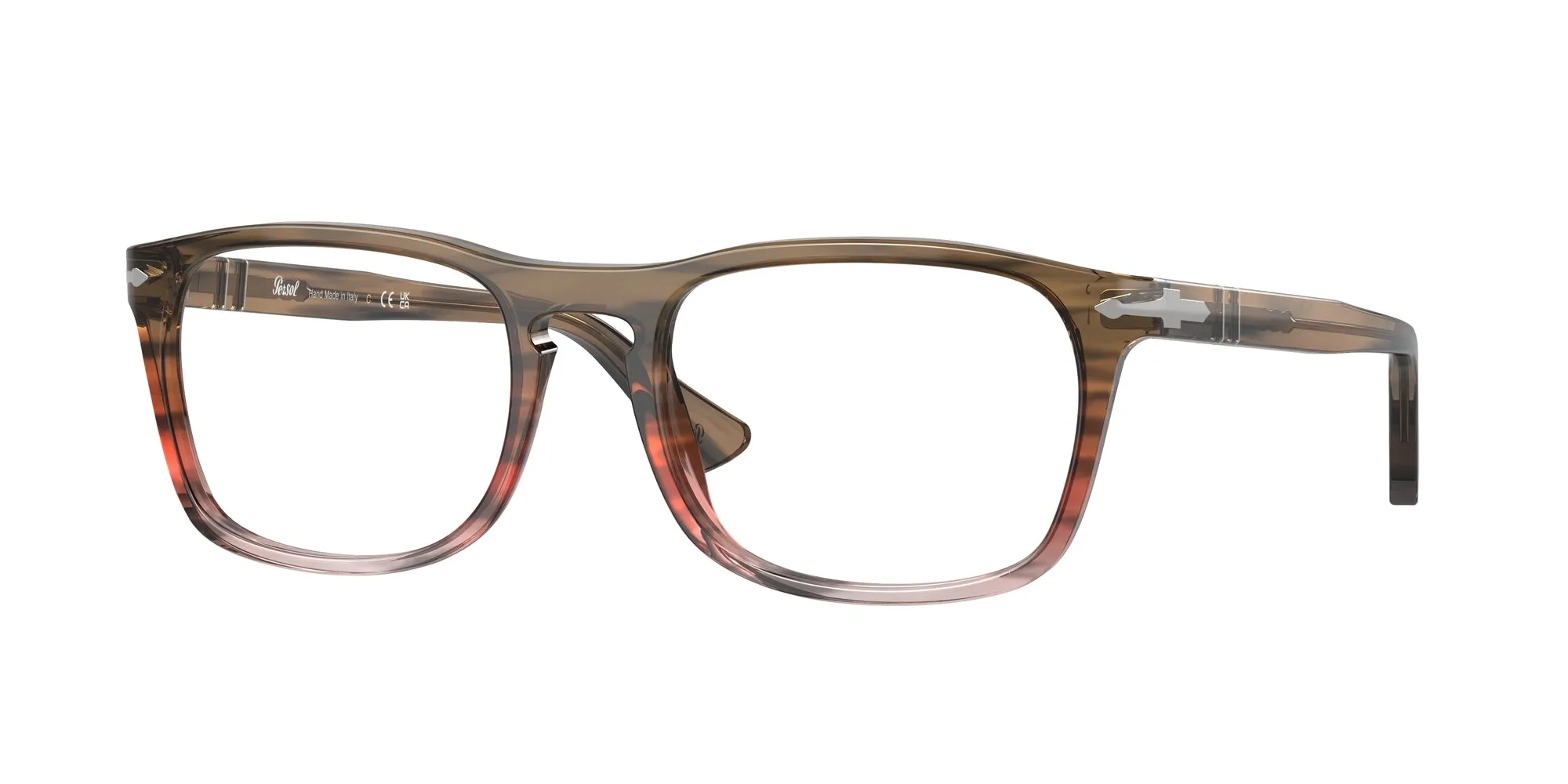 Persol PO3344V 1206 Montature da vista Acetato Marrone Trasparente Pillow Normale - immagine 1