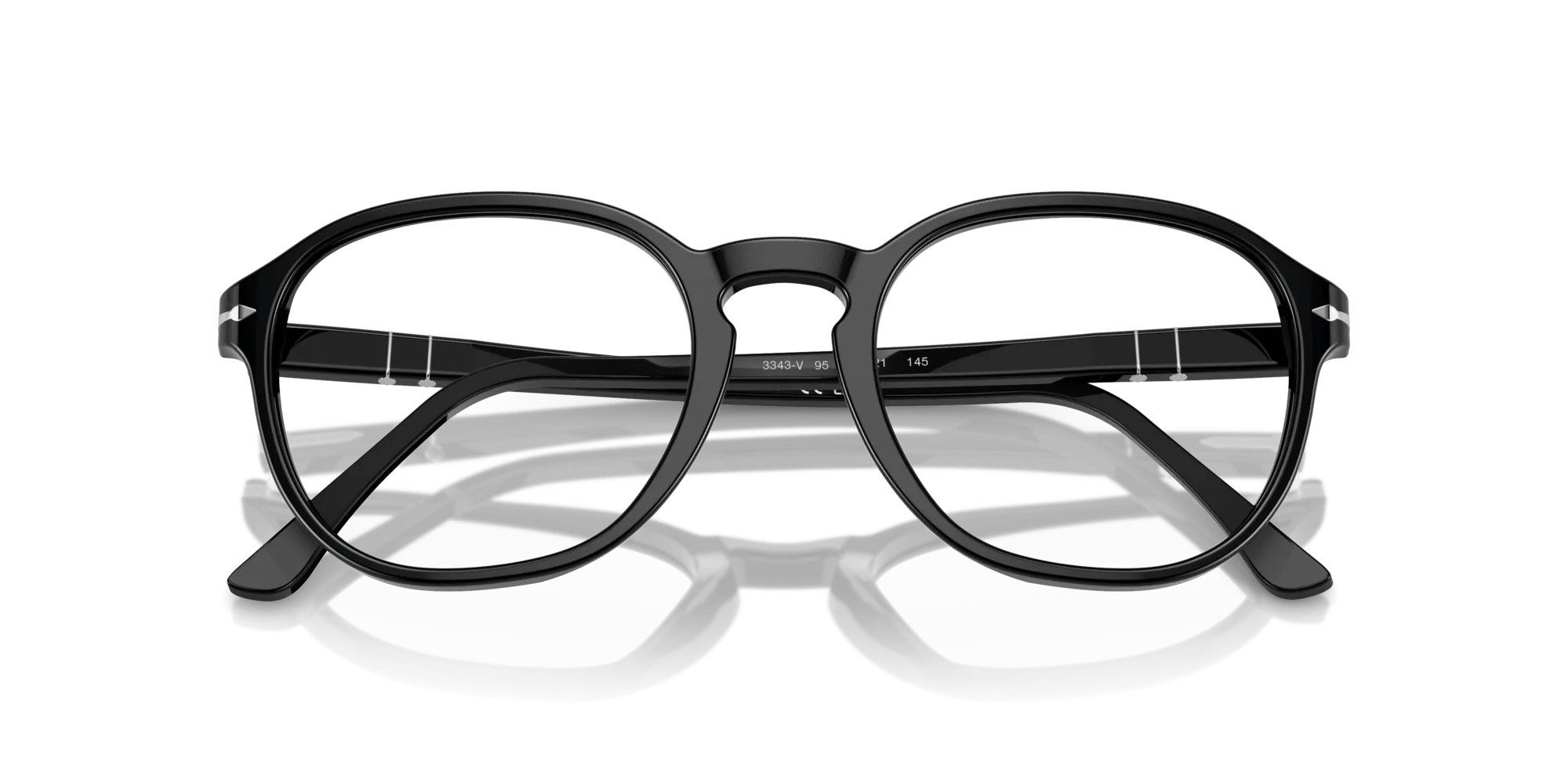 Persol PO3343V 95 Montature da vista Acetato Nero Trasparente Pantos Normale - immagine 2