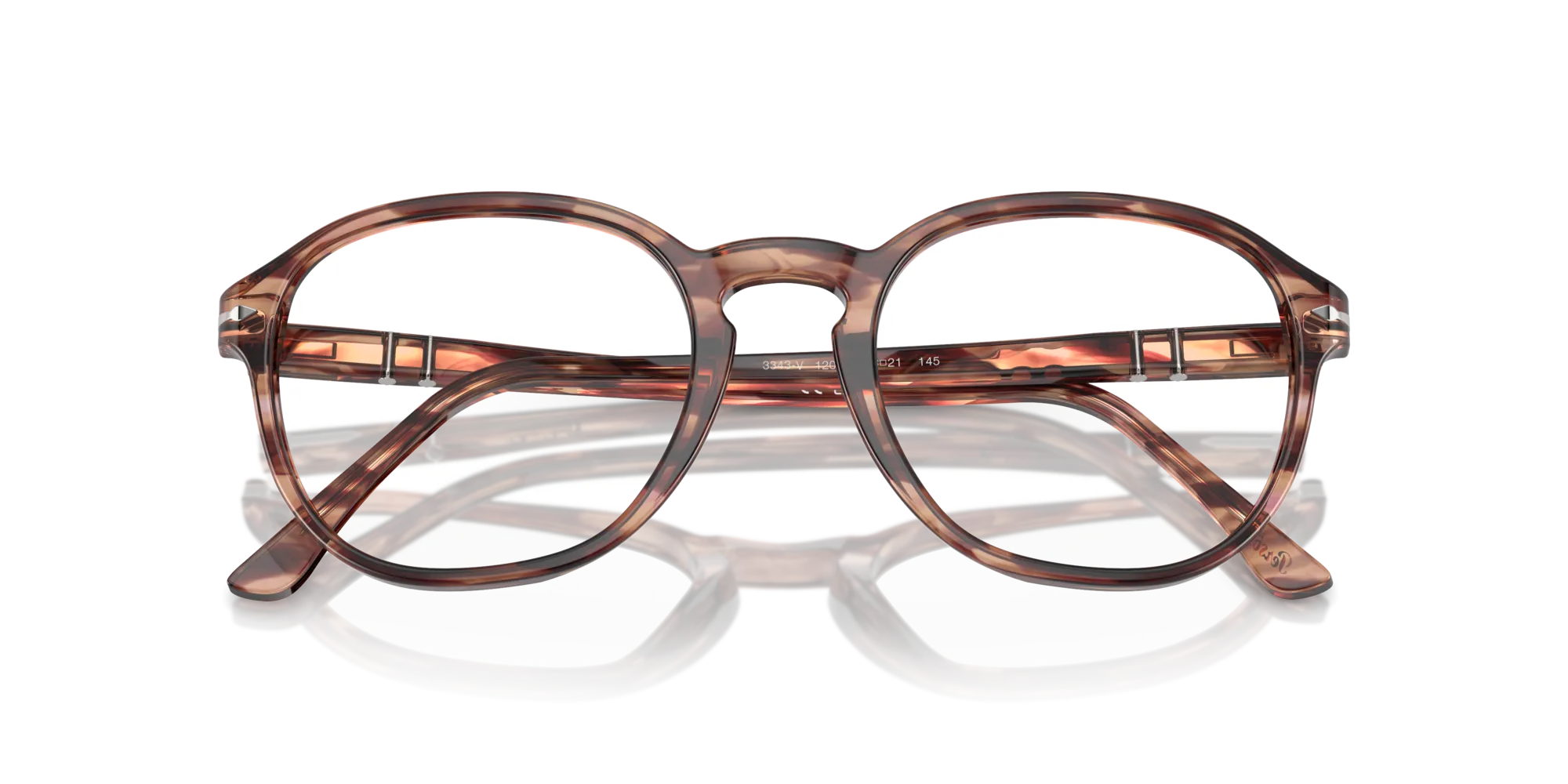 Persol PO3343V 1209 Montature da vista Acetato Rosso Trasparente Pantos Normale - immagine 2