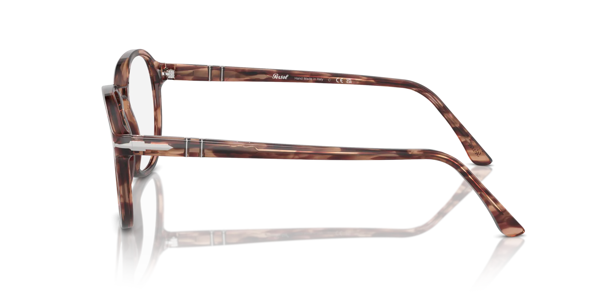 Persol PO3343V 1209 Montature da vista Acetato Rosso Trasparente Pantos Normale - immagine 4