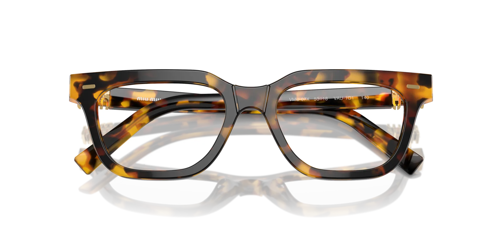 Miu Miu MU 07XV VAU1O1 Montature da vista Acetato Tartaruga Squadrata Normale - immagine 2