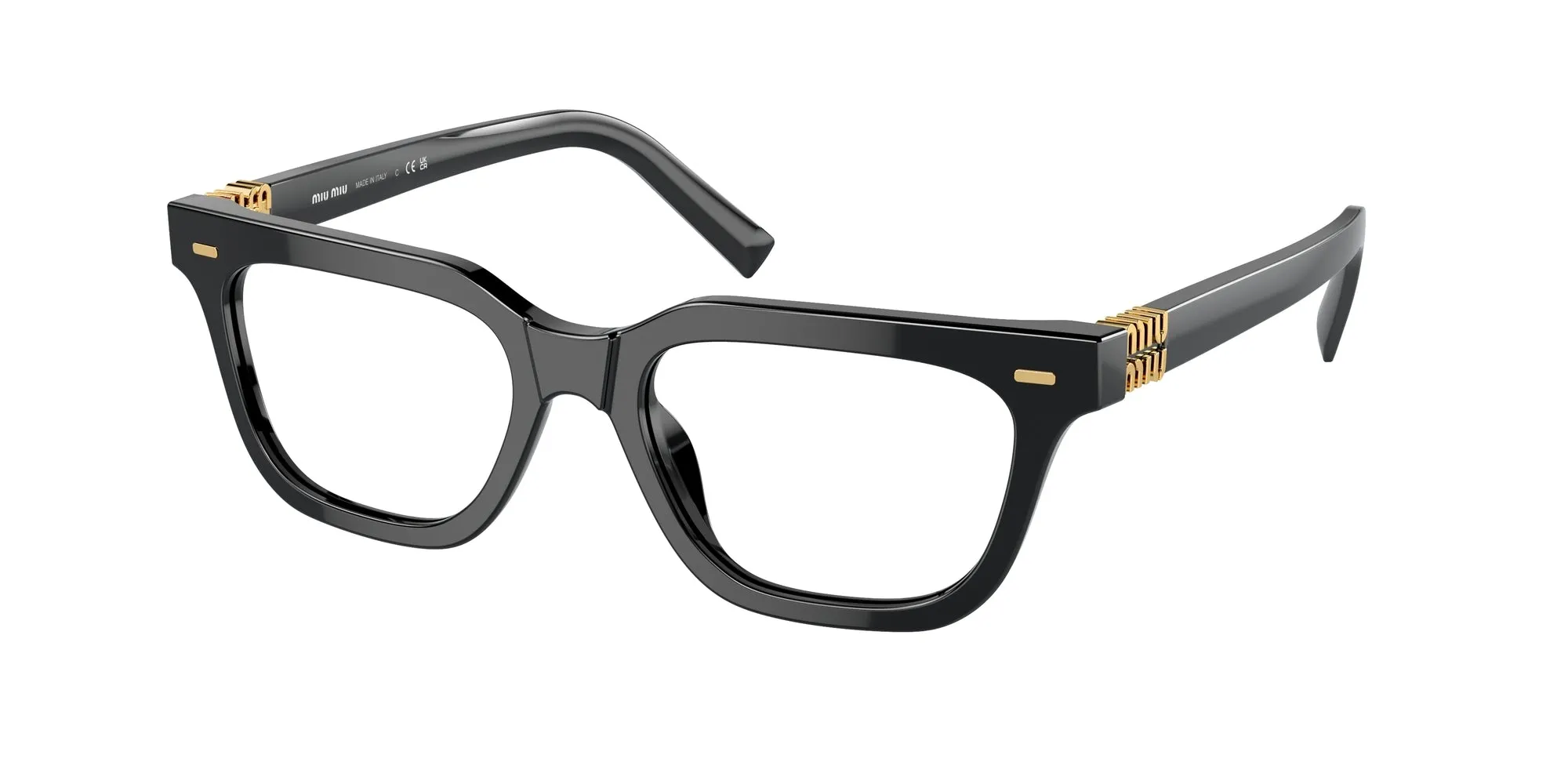 Miu Miu MU 07XV 16K1O1 Montature da vista Acetato Nero Squadrata Normale - immagine 1