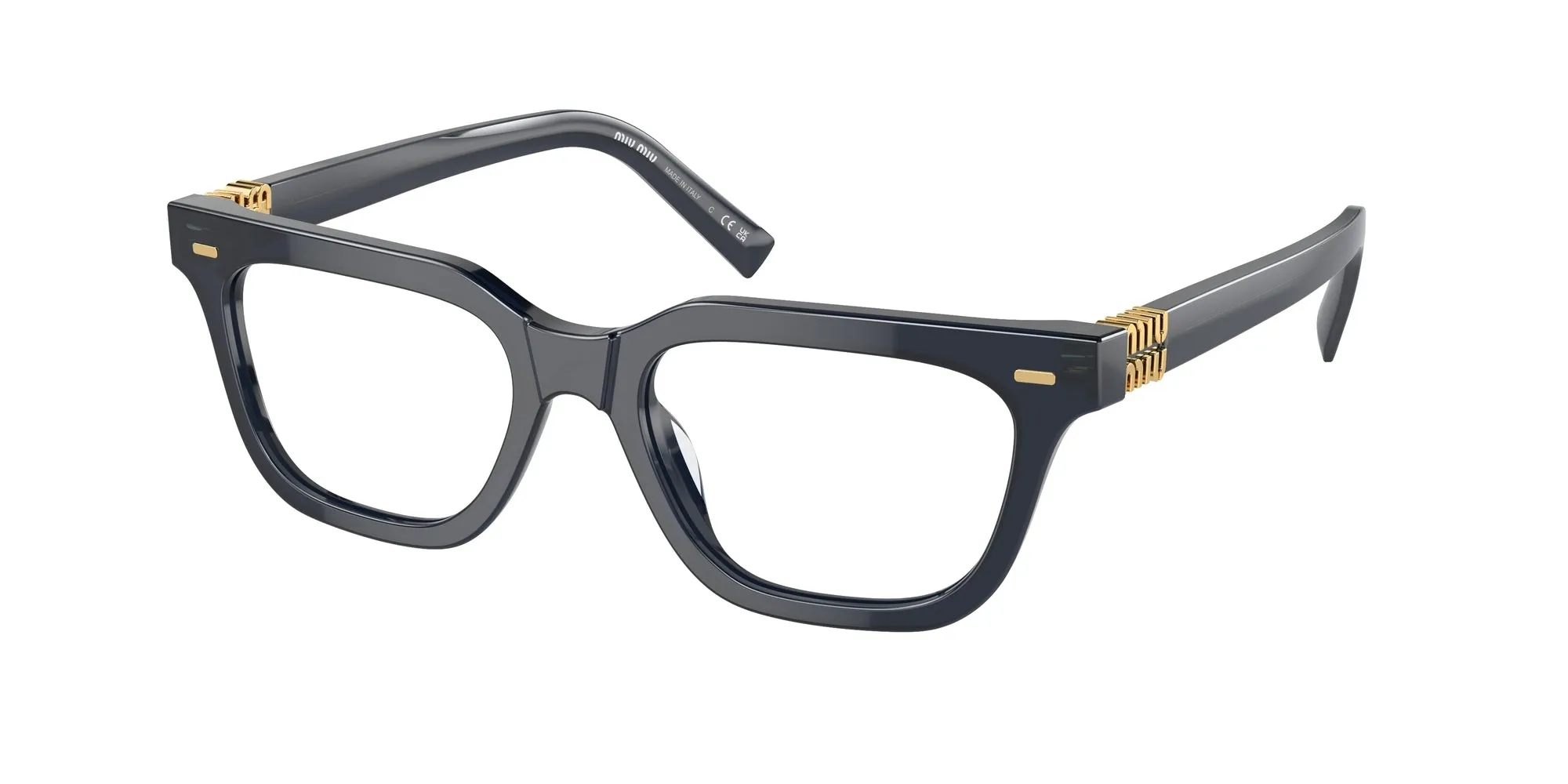 Miu Miu MU 07XV 08Q1O1 Montature da vista Acetato Blu Trasparente Squadrata Normale - immagine 1