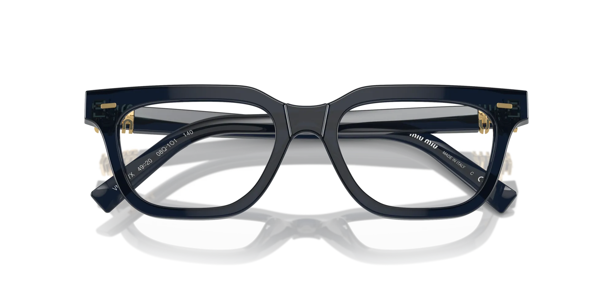 Miu Miu MU 07XV 08Q1O1 Montature da vista Acetato Blu Trasparente Squadrata Normale - immagine 2