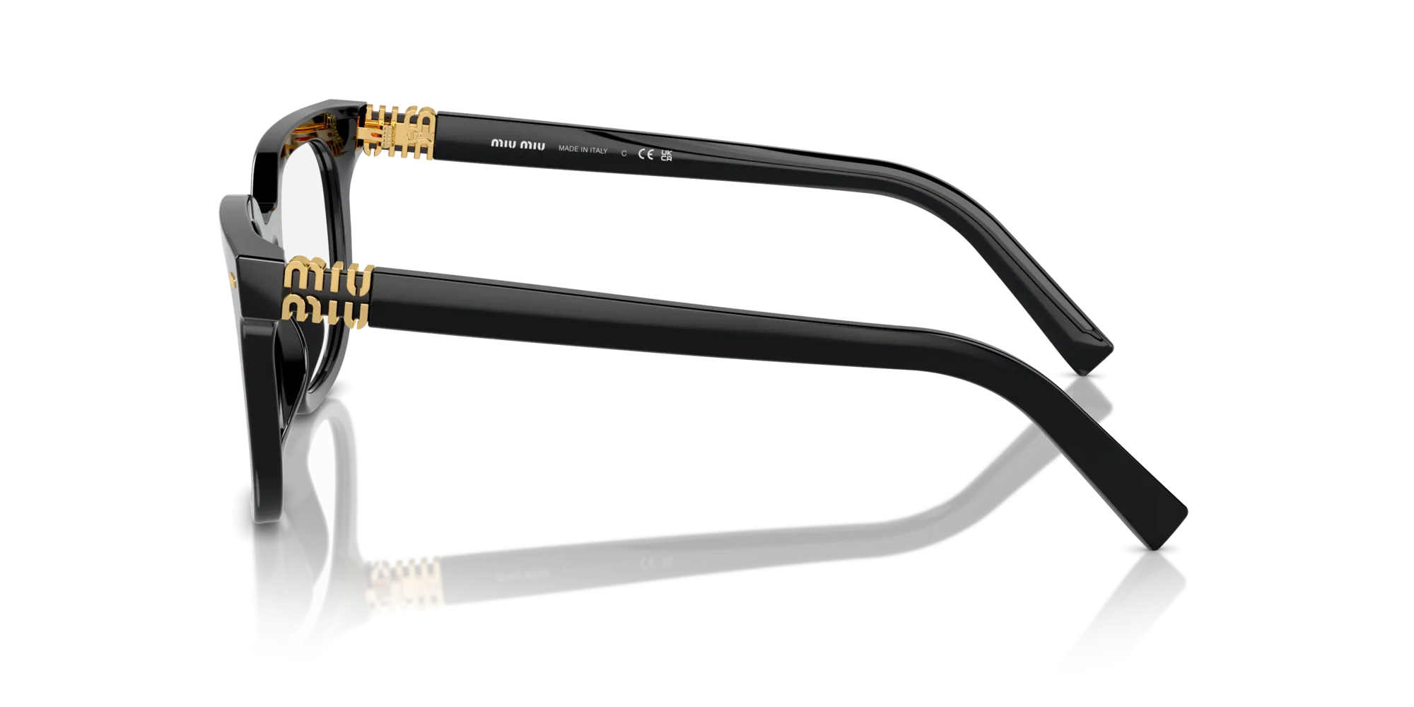 Miu Miu MU 06XV 16K1O1 Montature da vista Acetato Nero Squadrata Normale - immagine 4