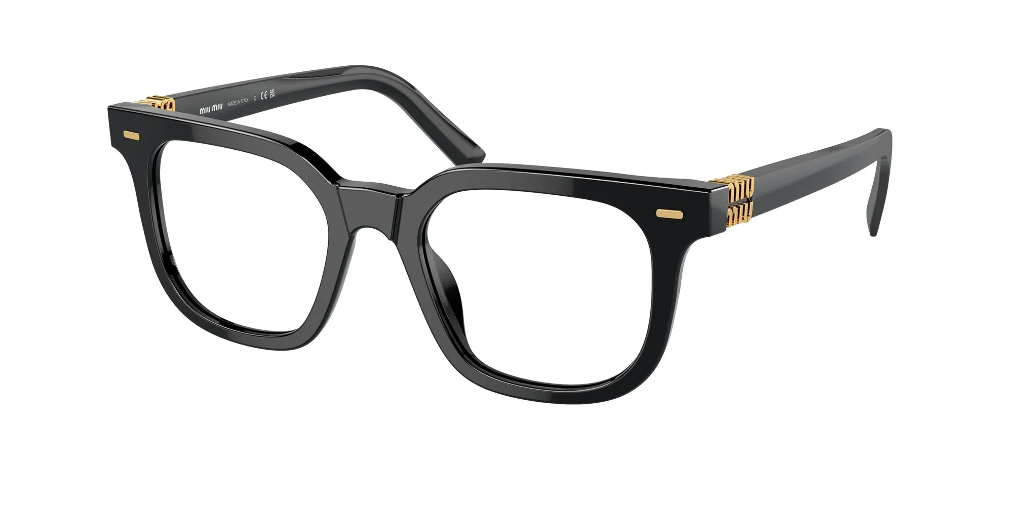 Miu Miu MU 06XV 16K1O1 Montature da vista Acetato Nero Trasparente Squadrata Normale - immagine 1