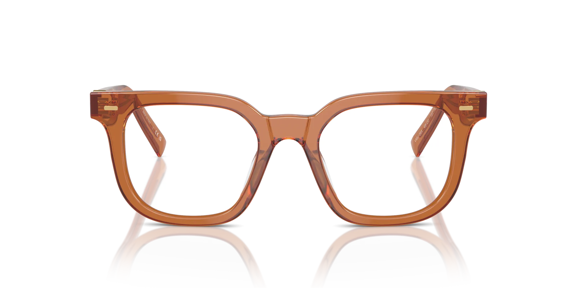 Miu Miu MU 06XV 15T1O1 Montature da vista Acetato Marrone Trasparente Squadrata Normale - immagine 3