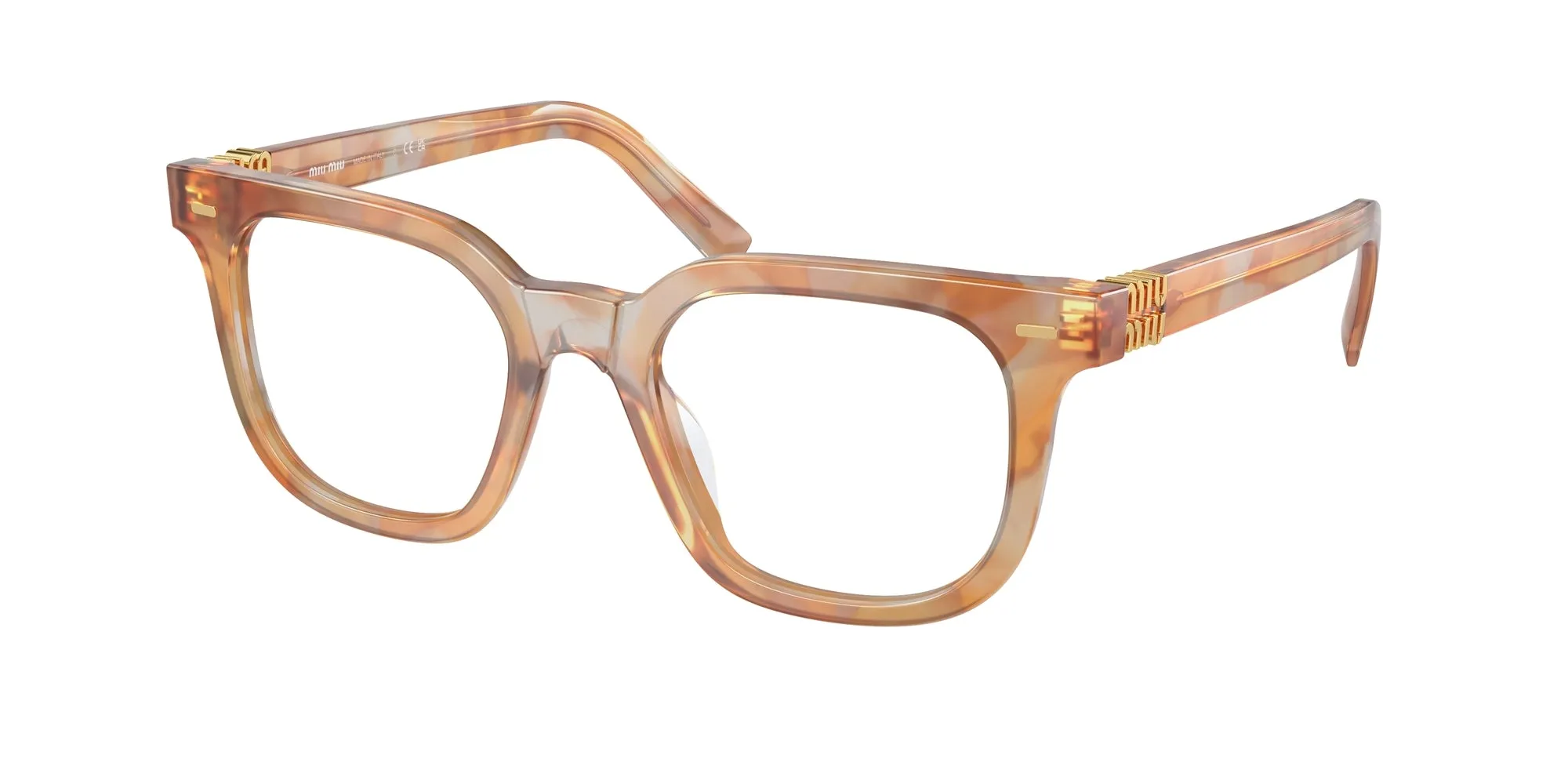 Miu Miu MU 06XV 13U1O1 Montature da vista Acetato Tartaruga Trasparente Squadrata Normale - immagine 1