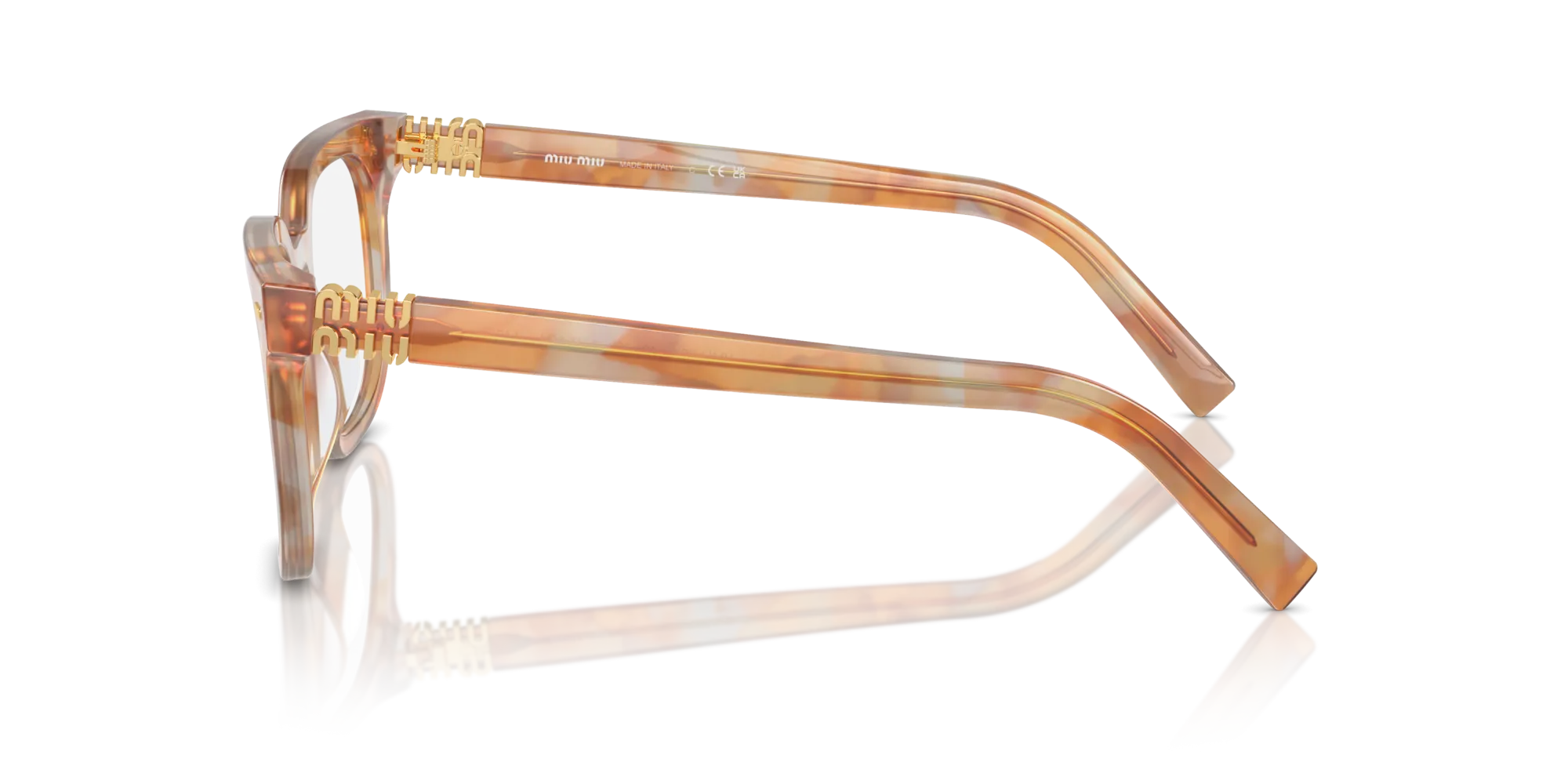 Miu Miu MU 06XV 13U1O1 Montature da vista Acetato Tartaruga Trasparente Squadrata Normale - immagine 4