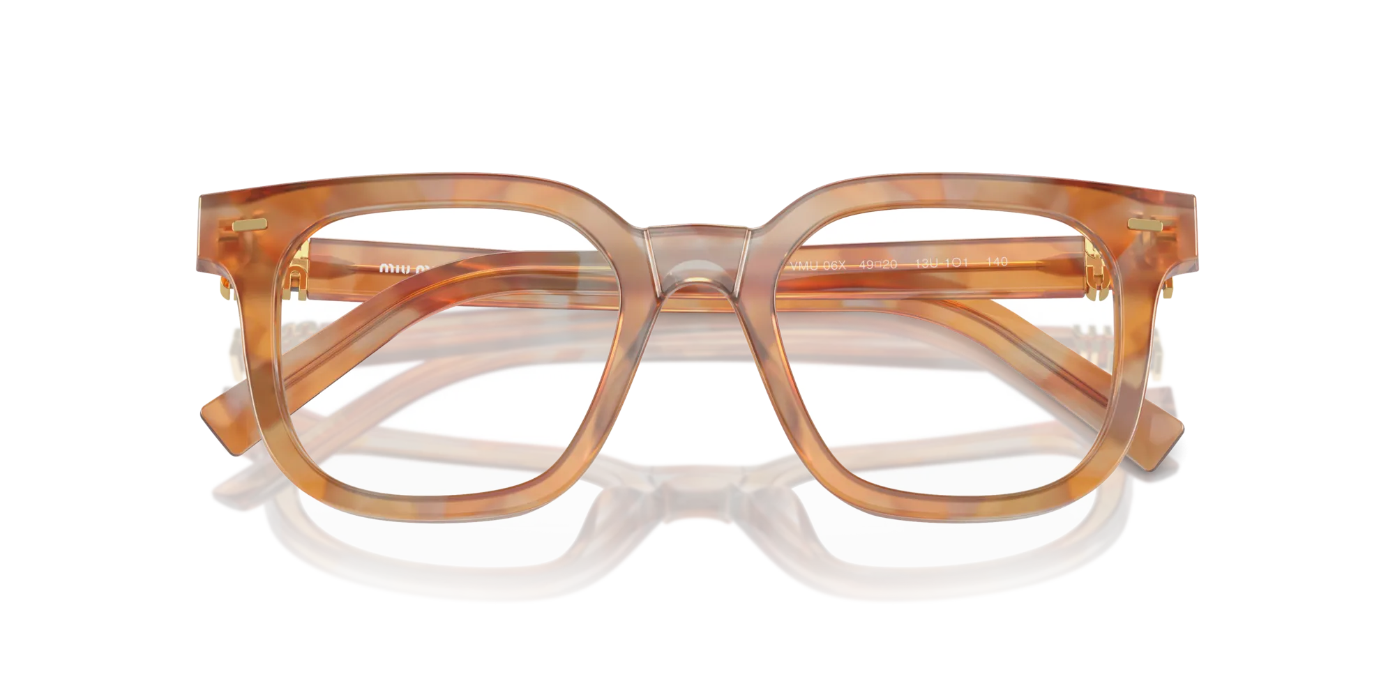 Miu Miu MU 06XV 13U1O1 Montature da vista Acetato Tartaruga Squadrata Normale - immagine 2