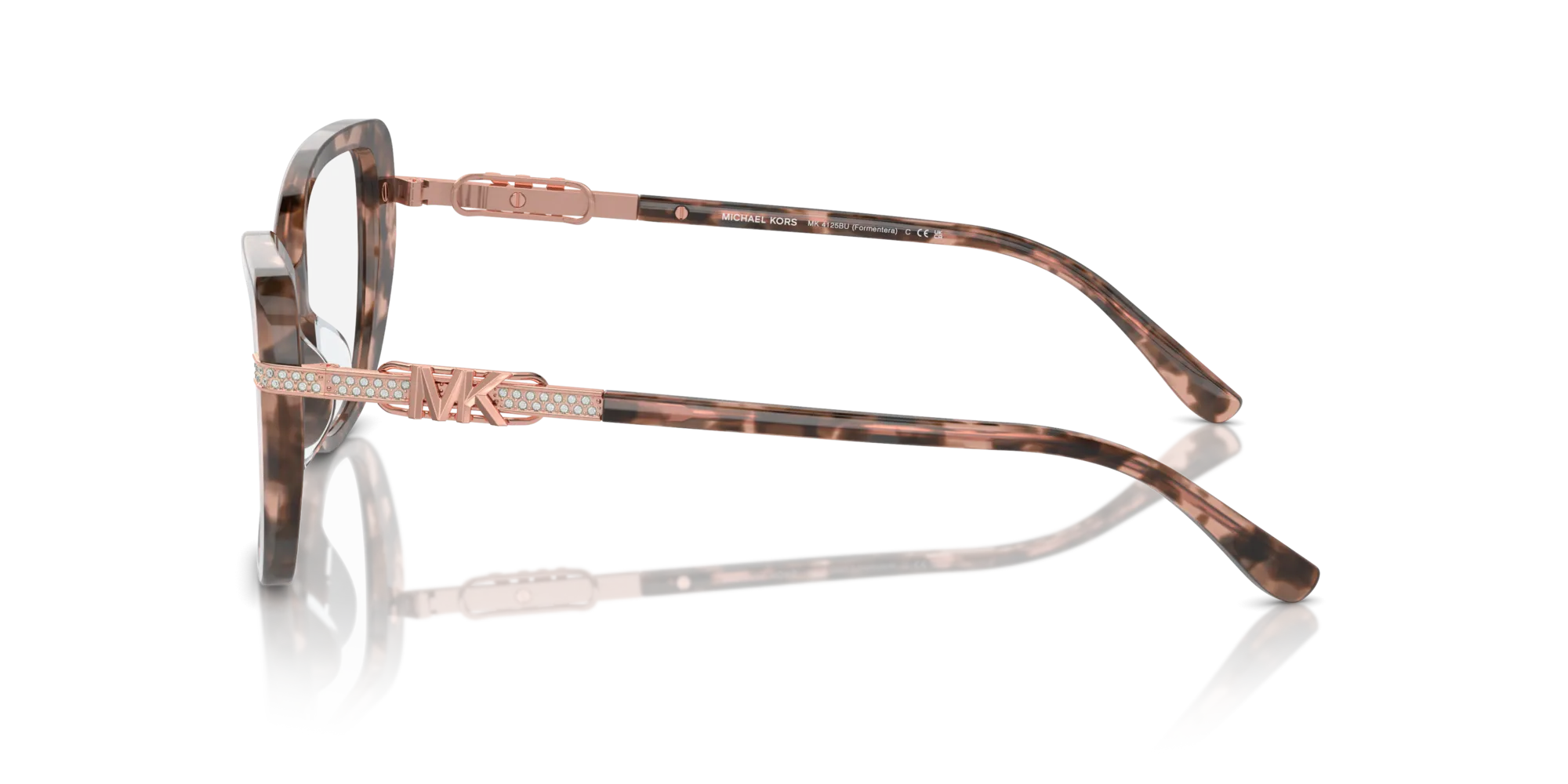 Michael Kors MK4125BU FORMENTERA 3009 Montature da vista Acetato Tartaruga Trasparente Cat Eye Normale - immagine 4