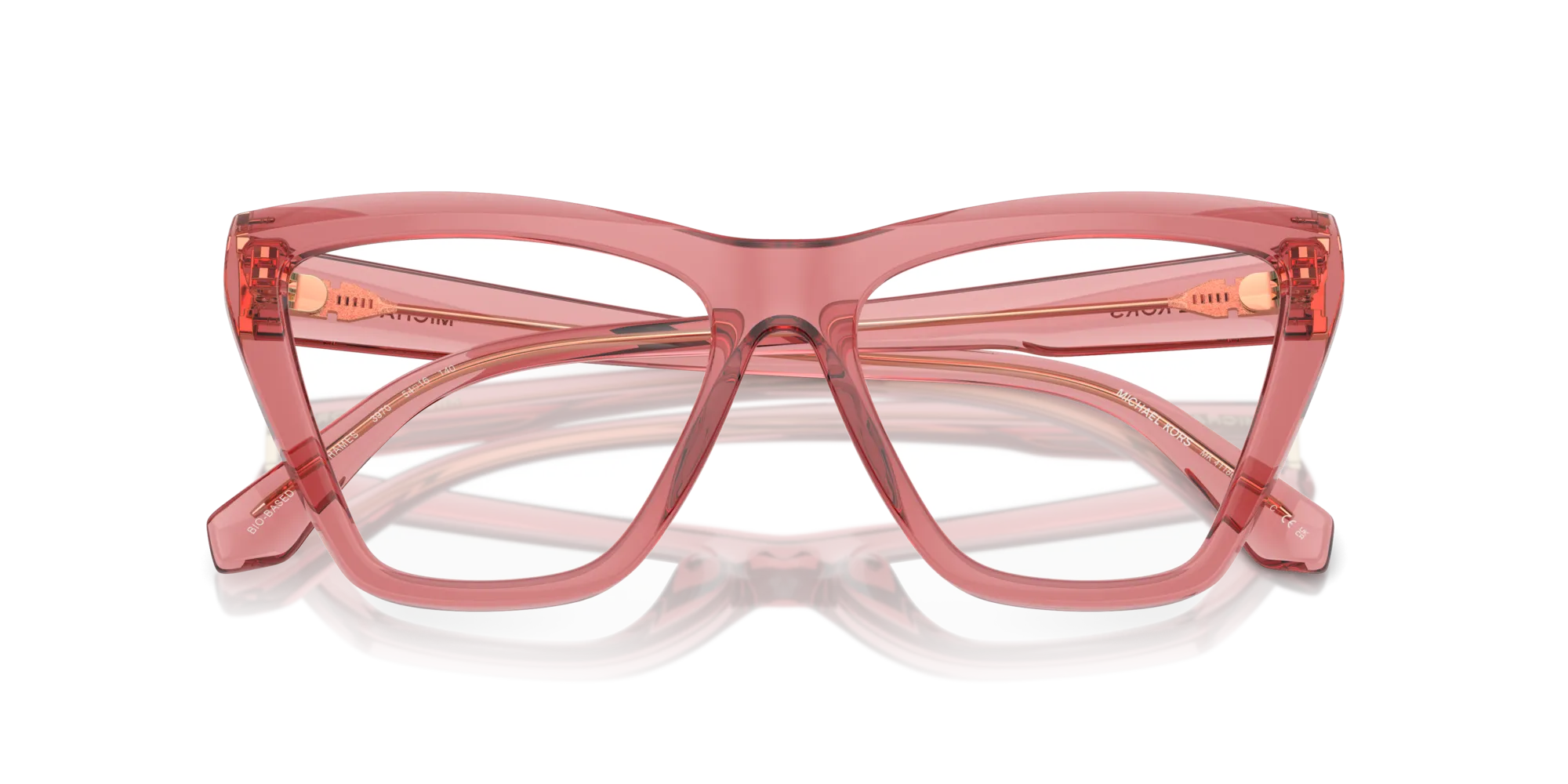 Michael Kors MK4118U HAWAII 3970 Montature da vista Iniettato Rosa Trasparente Cat Eye Normale - immagine 2