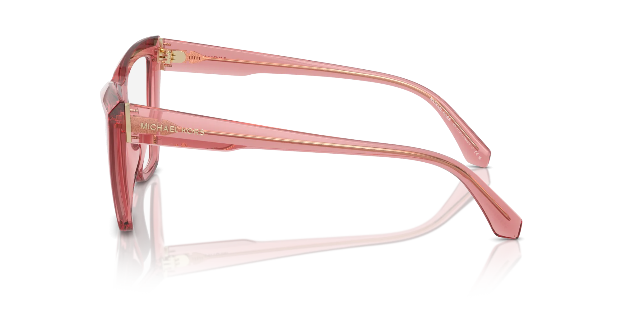 Michael Kors MK4118U HAWAII 3970 Montature da vista Iniettato Rosa Trasparente Cat Eye Normale - immagine 4