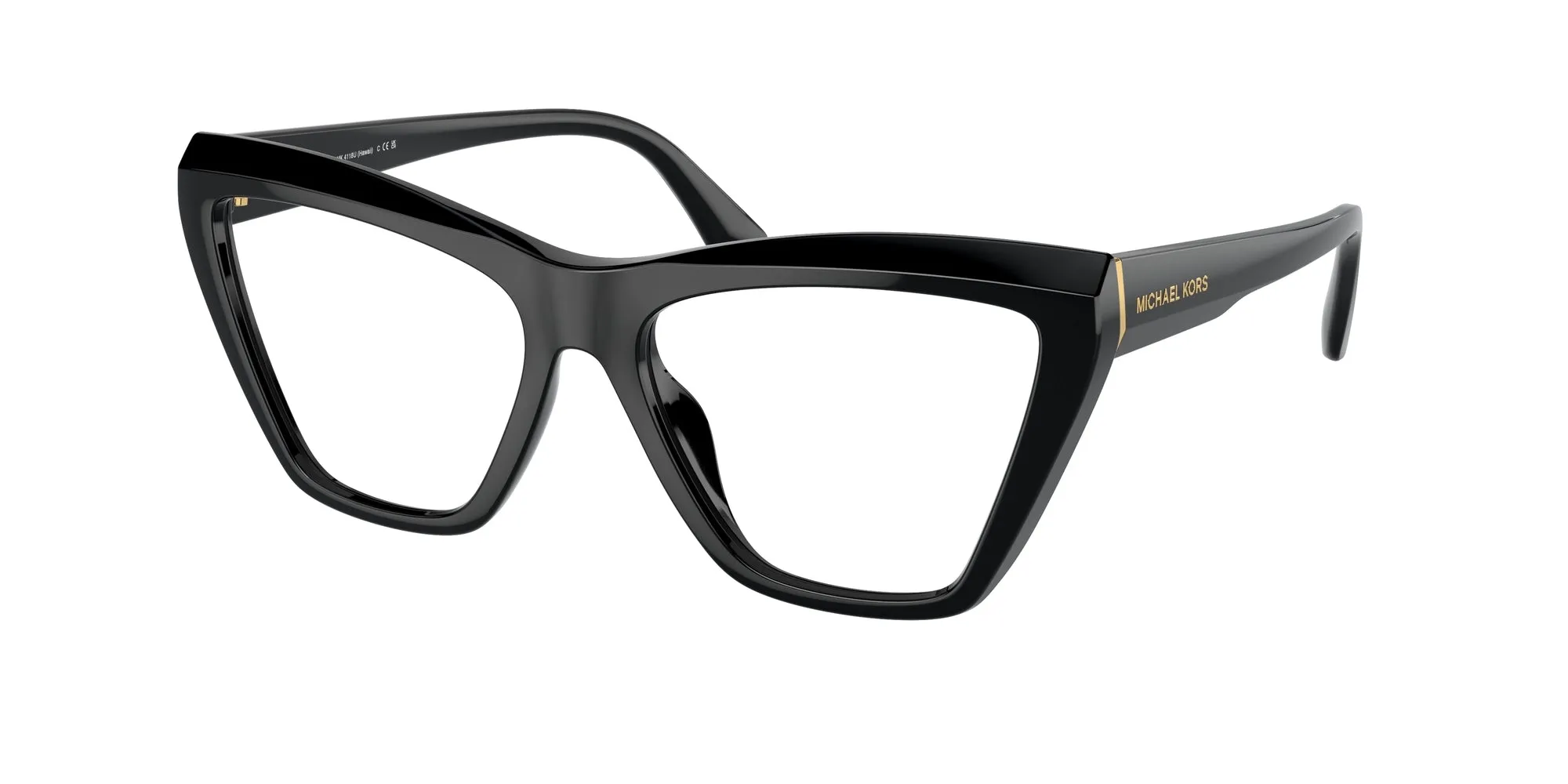 Michael Kors MK4118U HAWAII 3005 Montature da vista Iniettato Nero Trasparente Cat Eye Normale - immagine 1