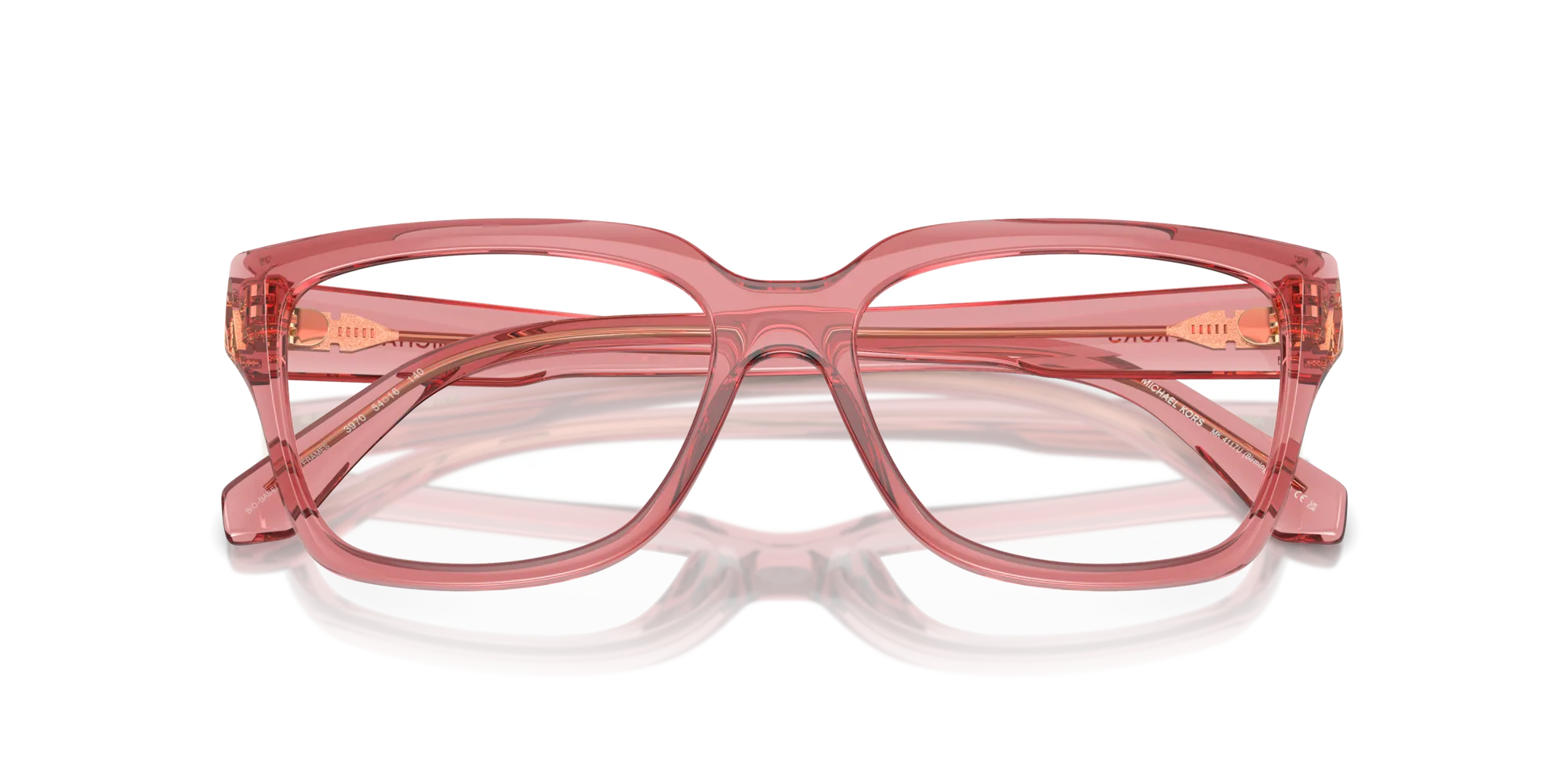 Michael Kors MK4117U BIRMINGHAM 3970 Montature da vista Iniettato Rosa Trasparente Squadrata Normale - immagine 2