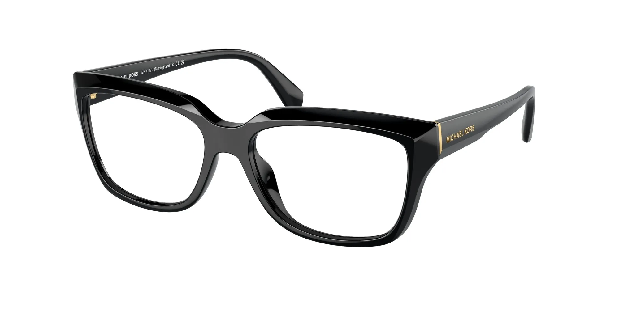 Michael Kors MK4117U BIRMINGHAM 3005 Montature da vista Iniettato Nero Trasparente Squadrata Normale - immagine 1
