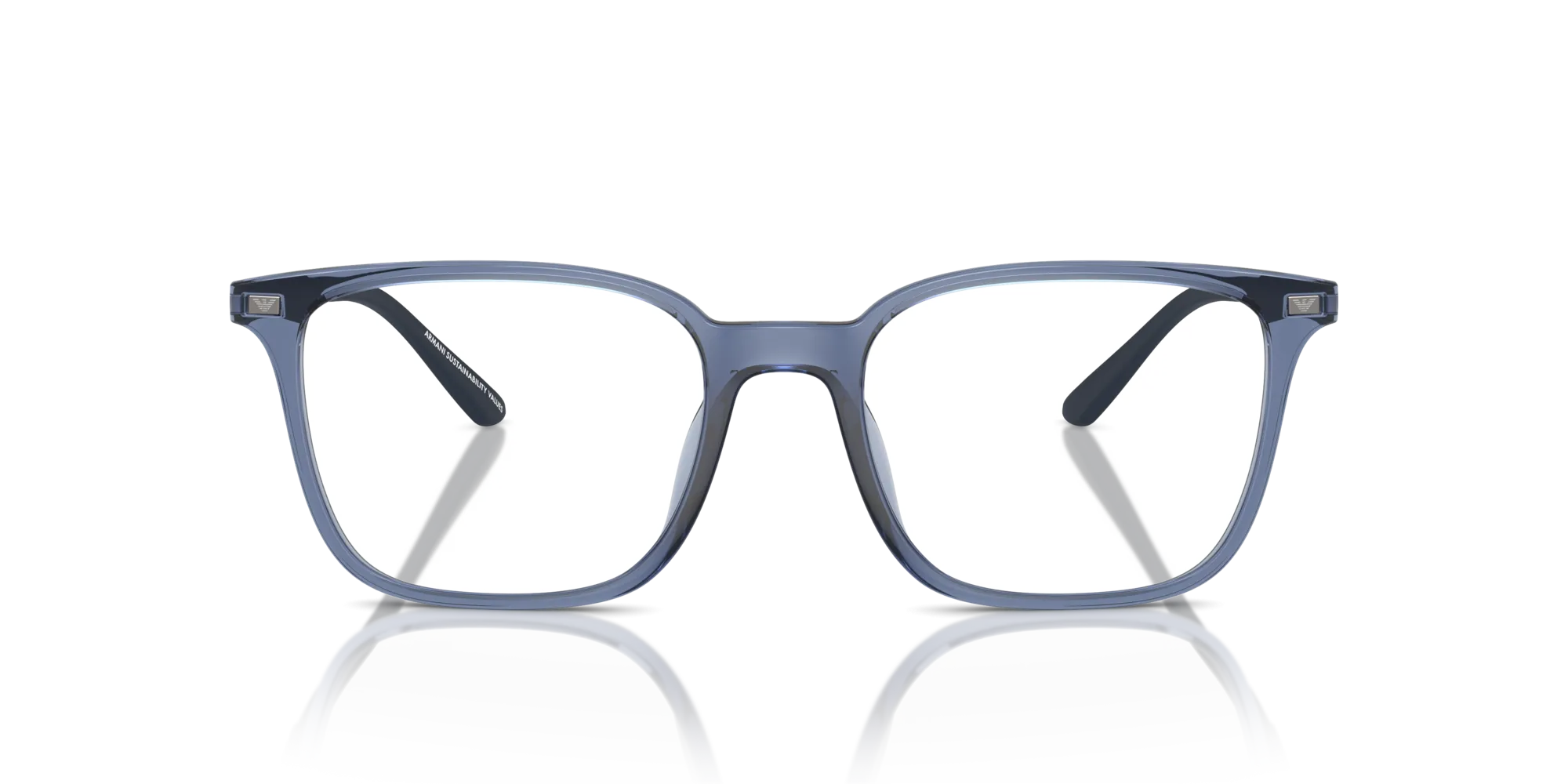 Emporio Armani EA3242U 6108 Montature da vista Iniettato Blu Trasparente Squadrata Normale - immagine 3