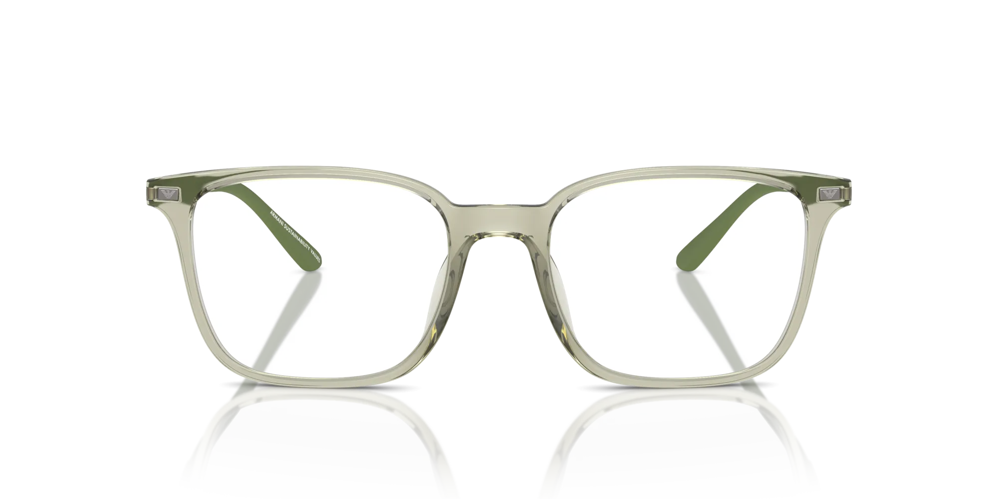 Emporio Armani EA3242U 6107 Montature da vista Iniettato Verde Trasparente Squadrata Normale - immagine 3