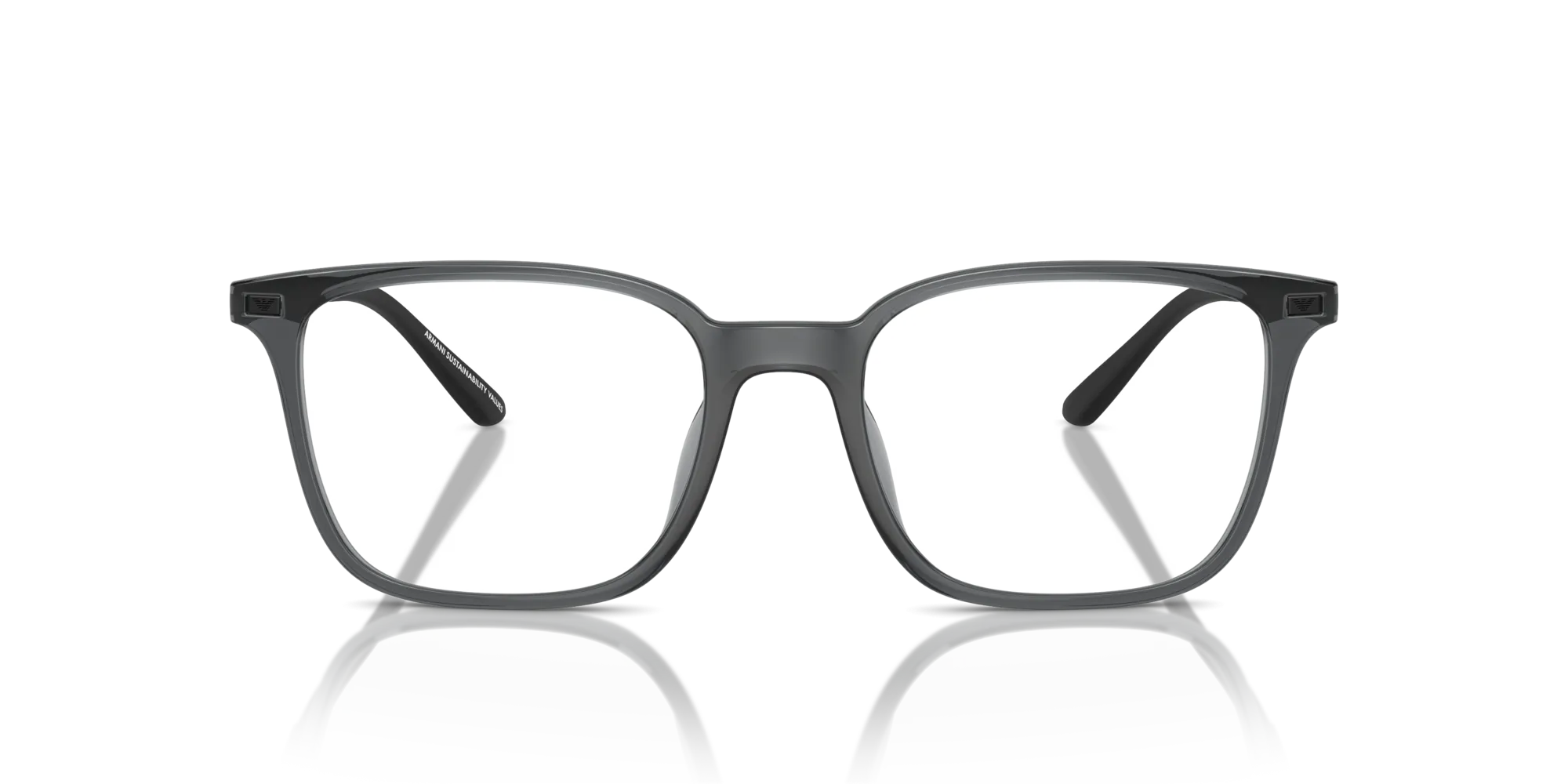 Emporio Armani EA3242U 6106 Montature da vista Iniettato Grigio Trasparente Squadrata Normale - immagine 3