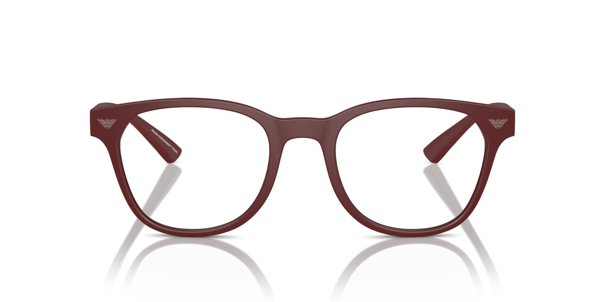 Emporio Armani EA3240U 6101 Montature da vista Iniettato Rosso Trasparente Pantos Normale - immagine 3
