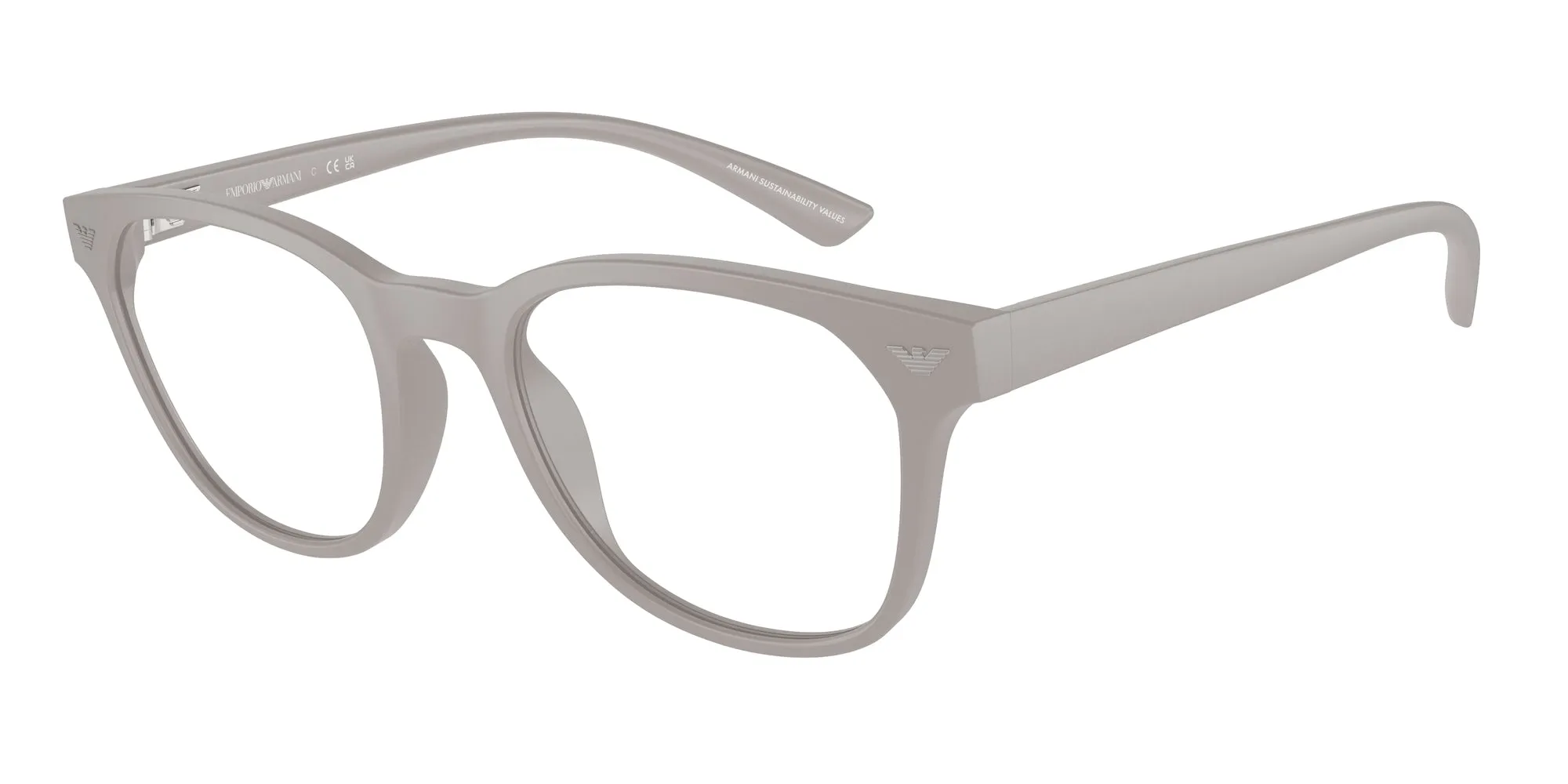 Emporio Armani EA3240U 6100 Montature da vista Iniettato Grigio Trasparente Pantos Normale - immagine 1