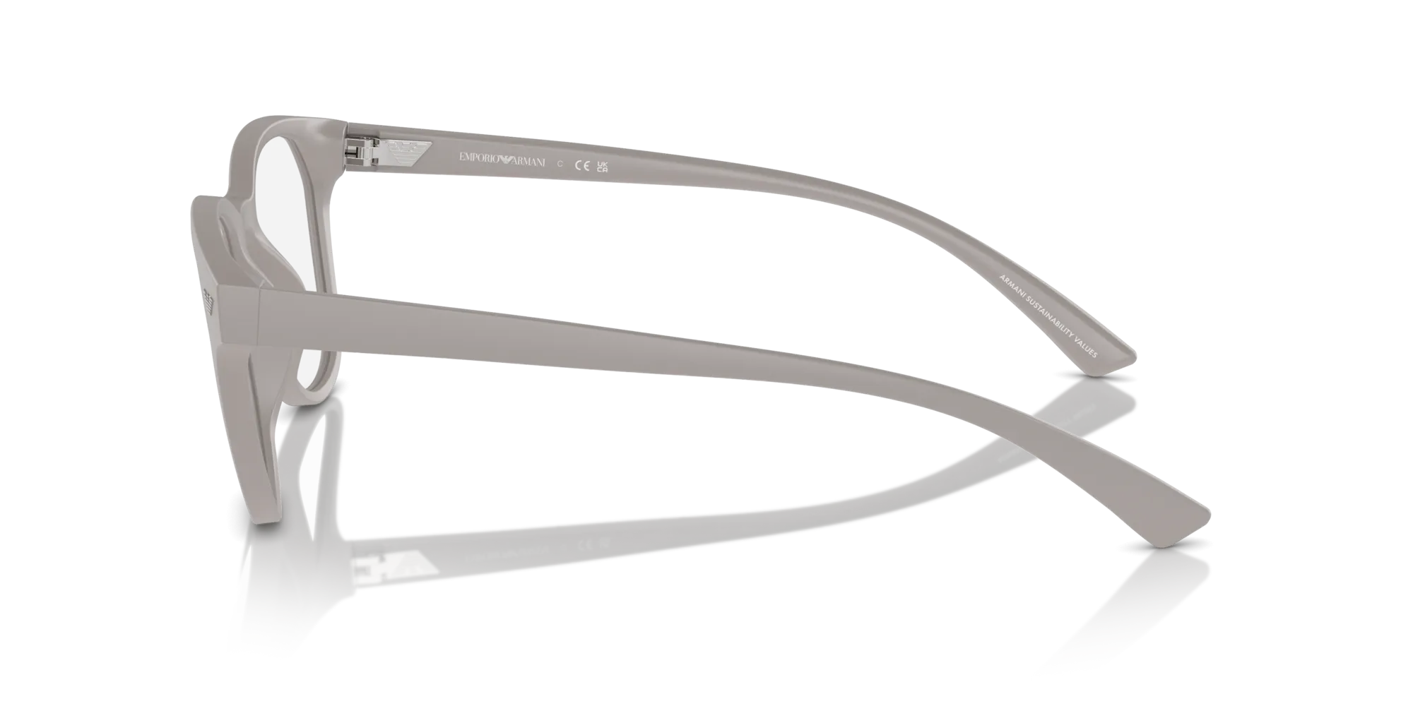 Emporio Armani EA3240U 6100 Montature da vista Iniettato Grigio Trasparente Pantos Normale - immagine 4