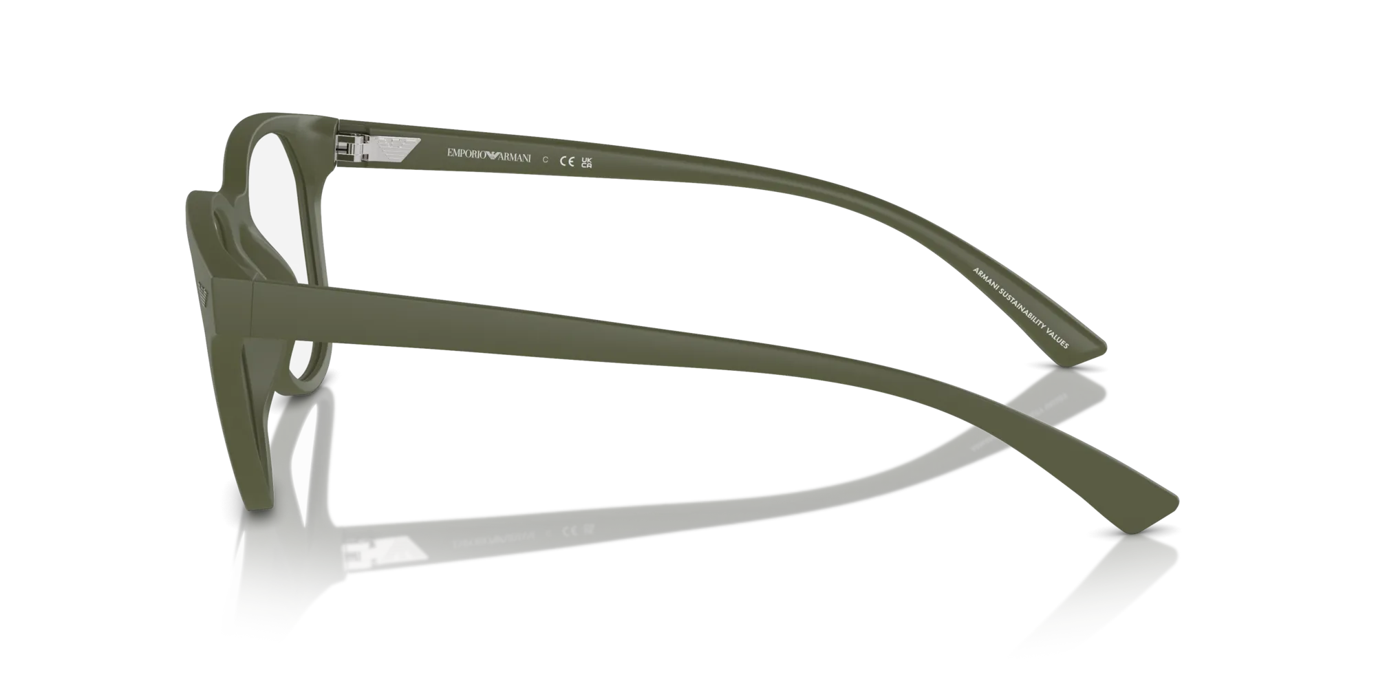Emporio Armani EA3240U 6099 Montature da vista Iniettato Verde Trasparente Pantos Normale - immagine 4