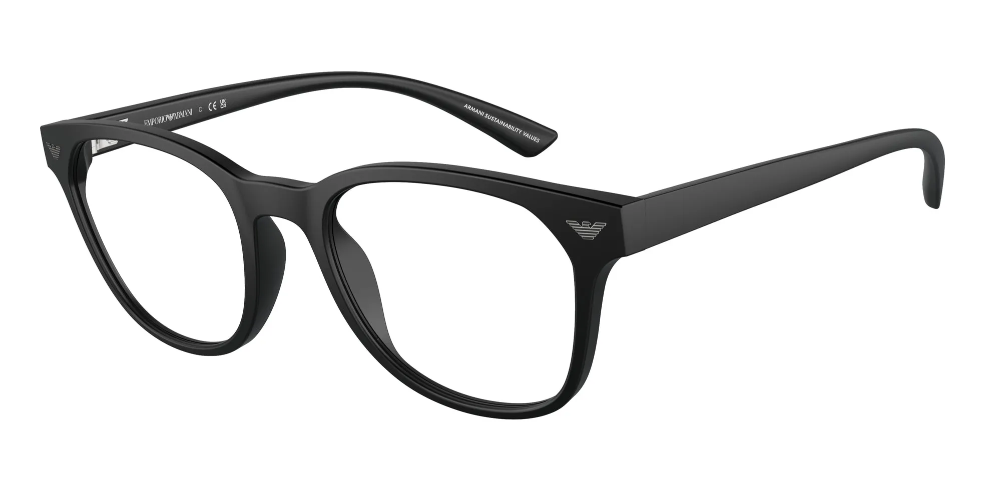 Emporio Armani EA3240U 5001 Montature da vista Iniettato Nero Trasparente Pantos Normale - immagine 1
