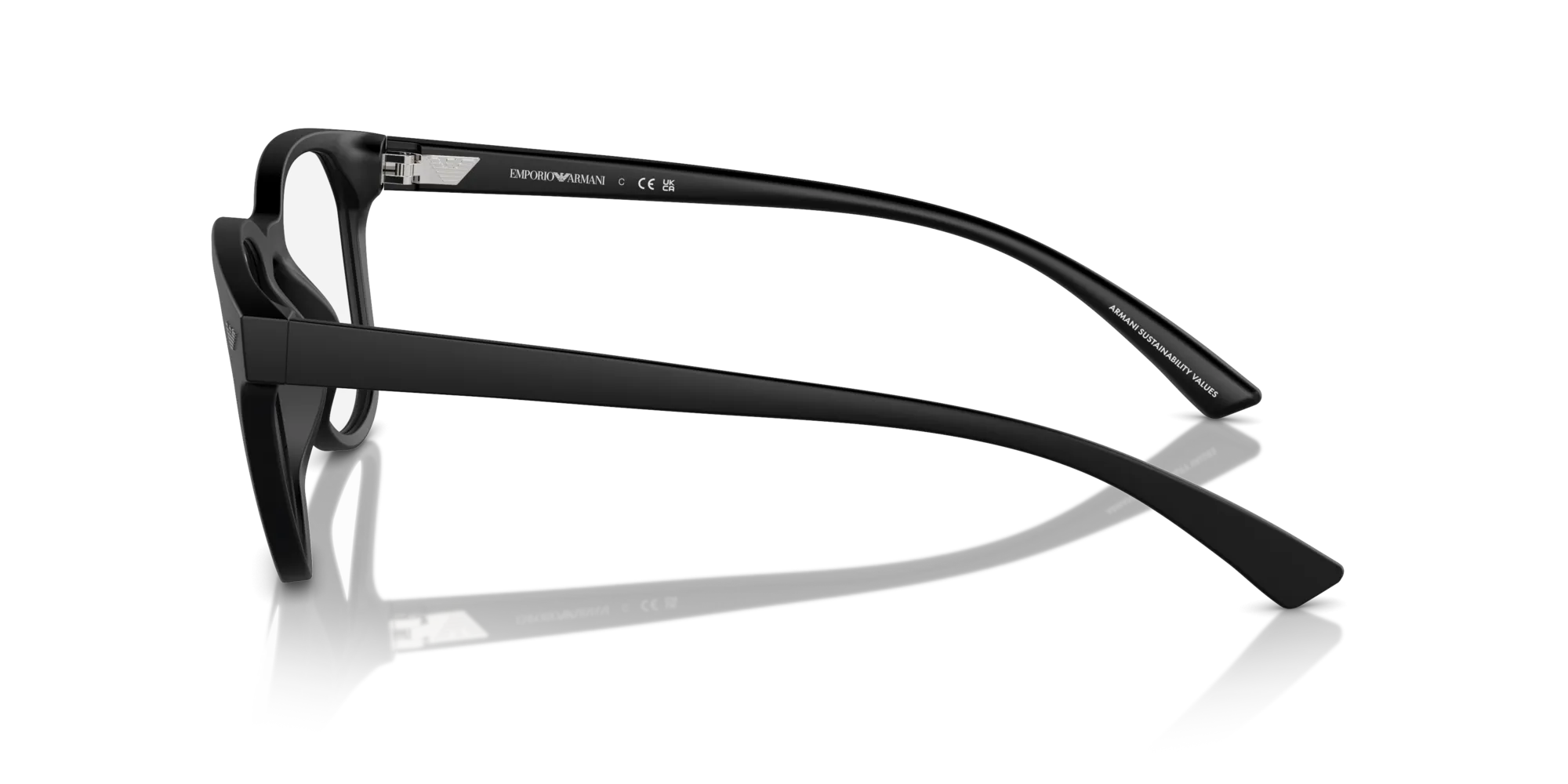Emporio Armani EA3240U 5001 Montature da vista Iniettato Nero Trasparente Pantos Normale - immagine 4